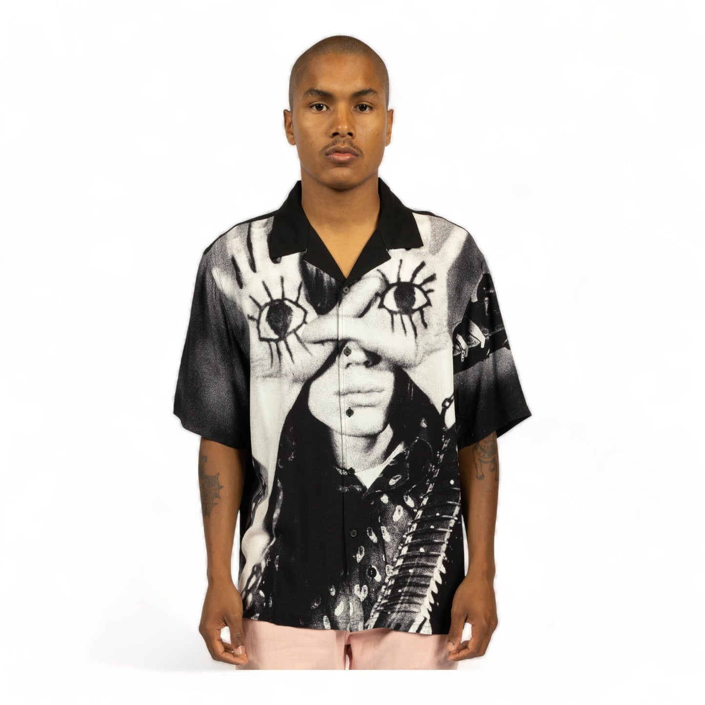 PLEASURES X SONIC YOUTH STAR POWER CAMP COLLAR SHIRT