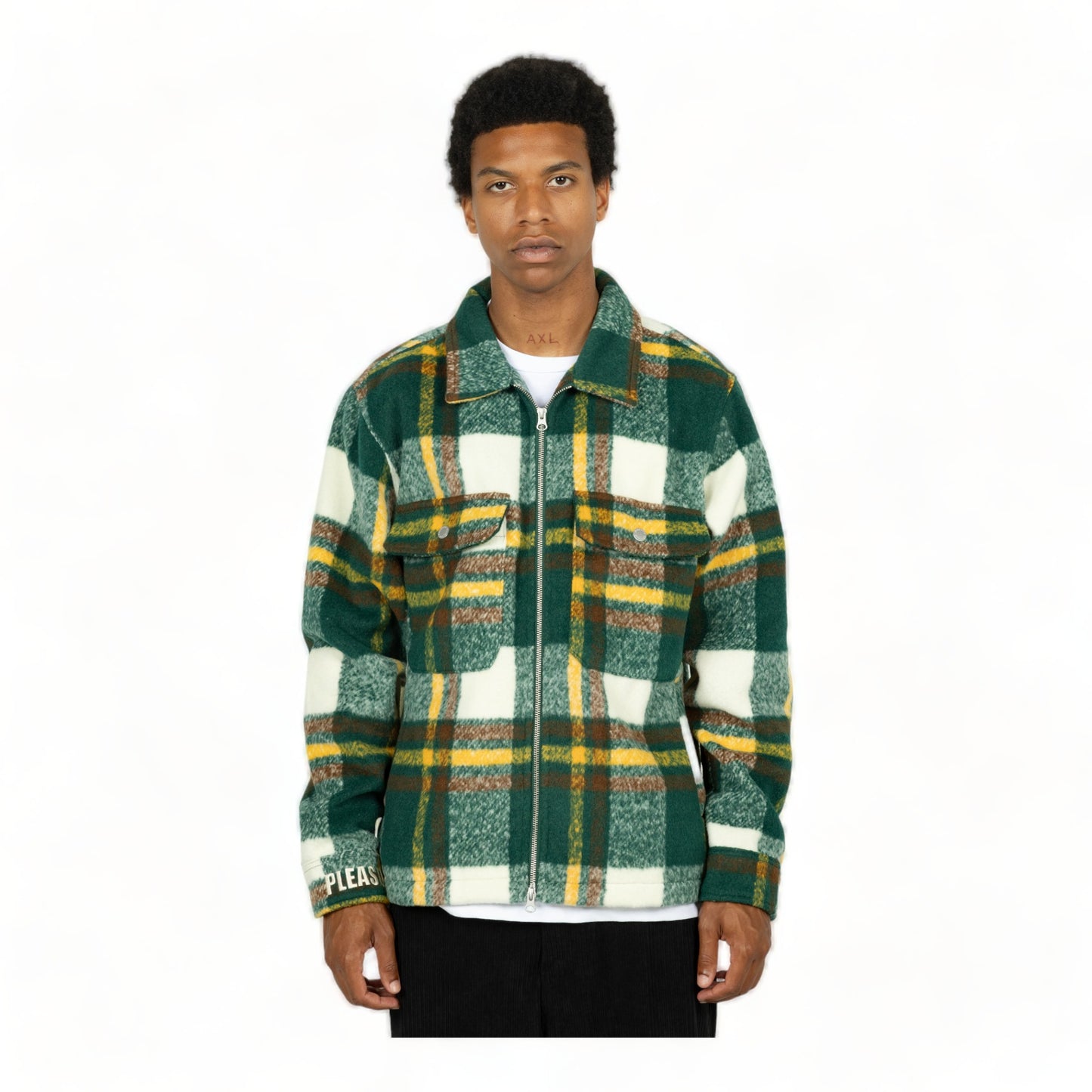 PLEASURES FOLKLORE PLAID WORK JACKET