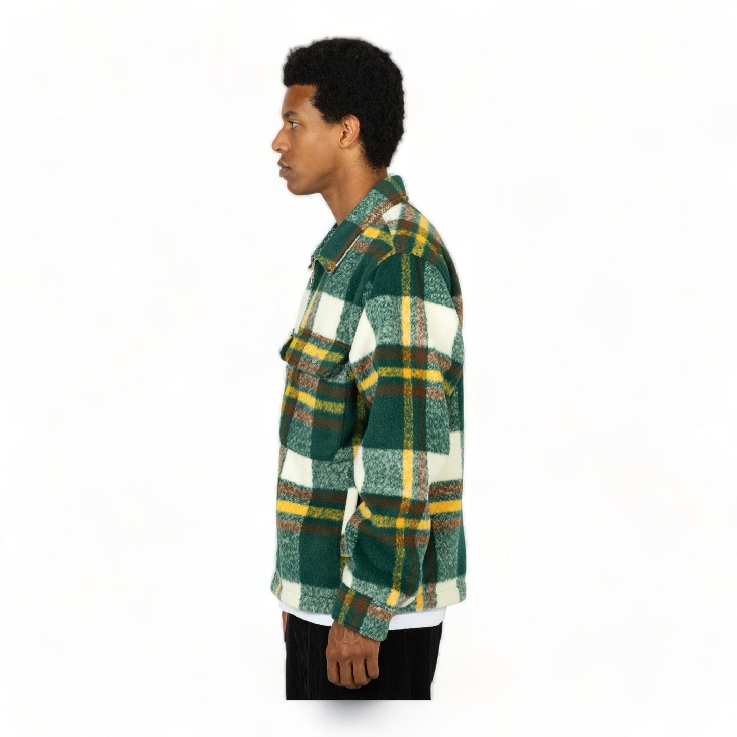 PLEASURES FOLKLORE PLAID WORK JACKET