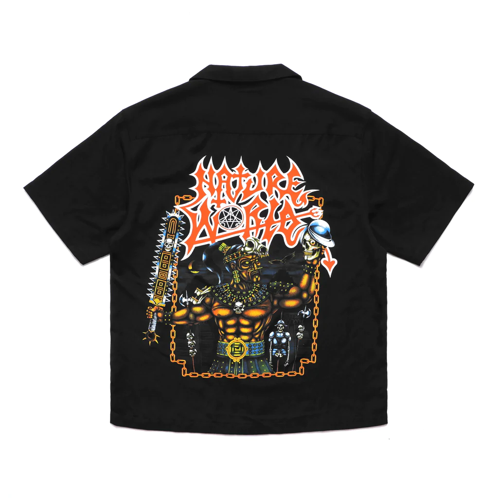 NATURE WORLD AZTEC METAL BUTTON UP - deviceone