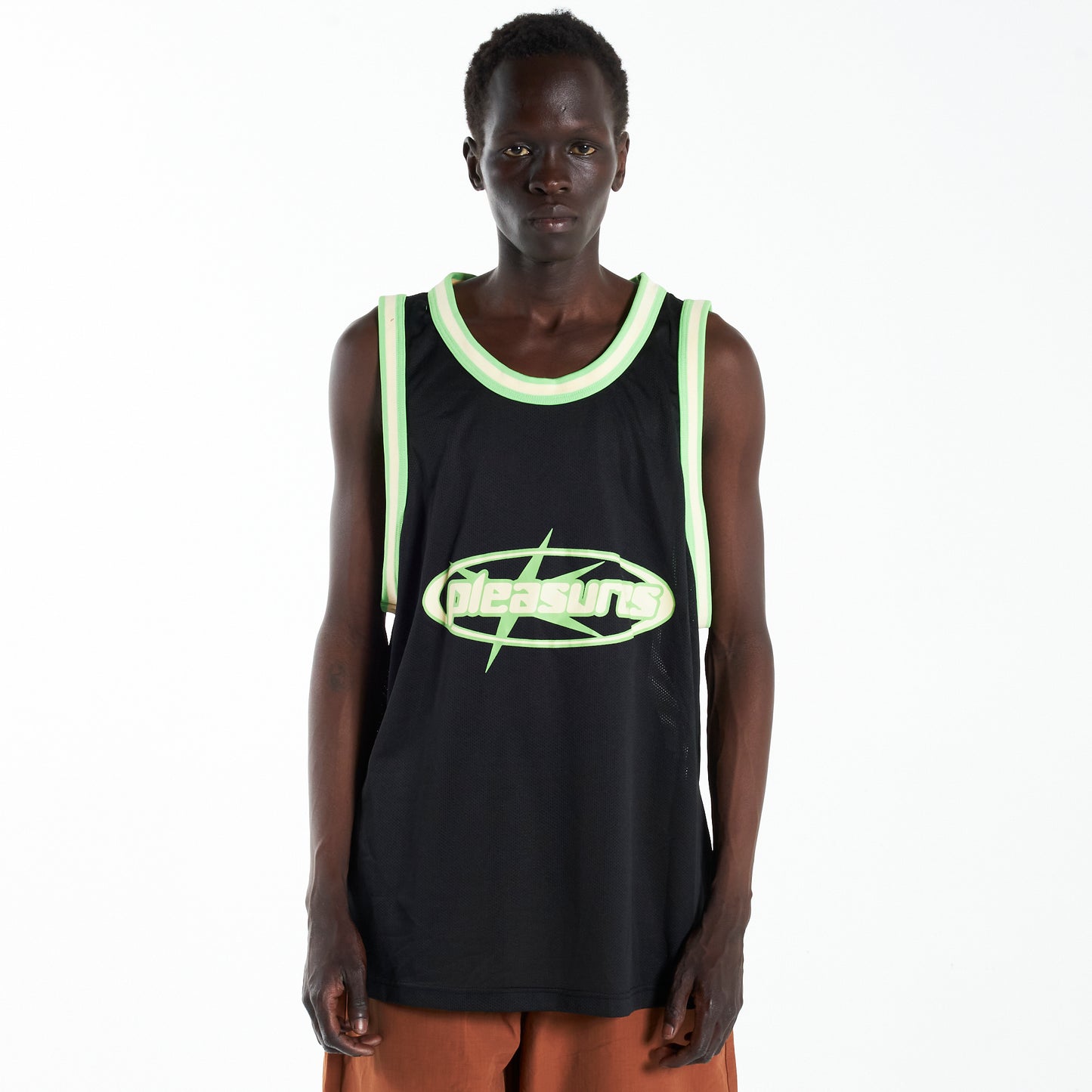 PLEASURES GRIM BASKETBALL JERSEY - deviceone