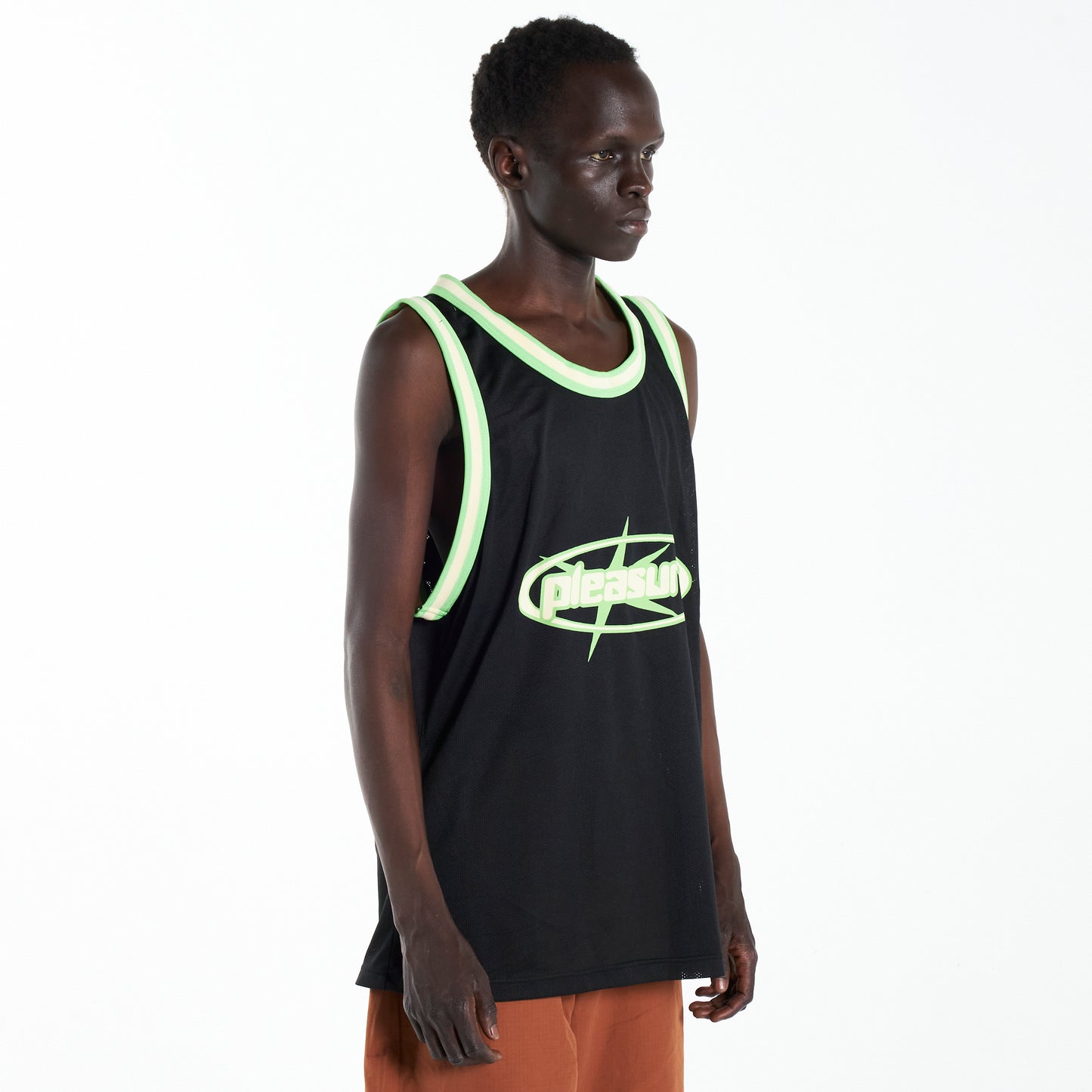 PLEASURES GRIM BASKETBALL JERSEY - deviceone