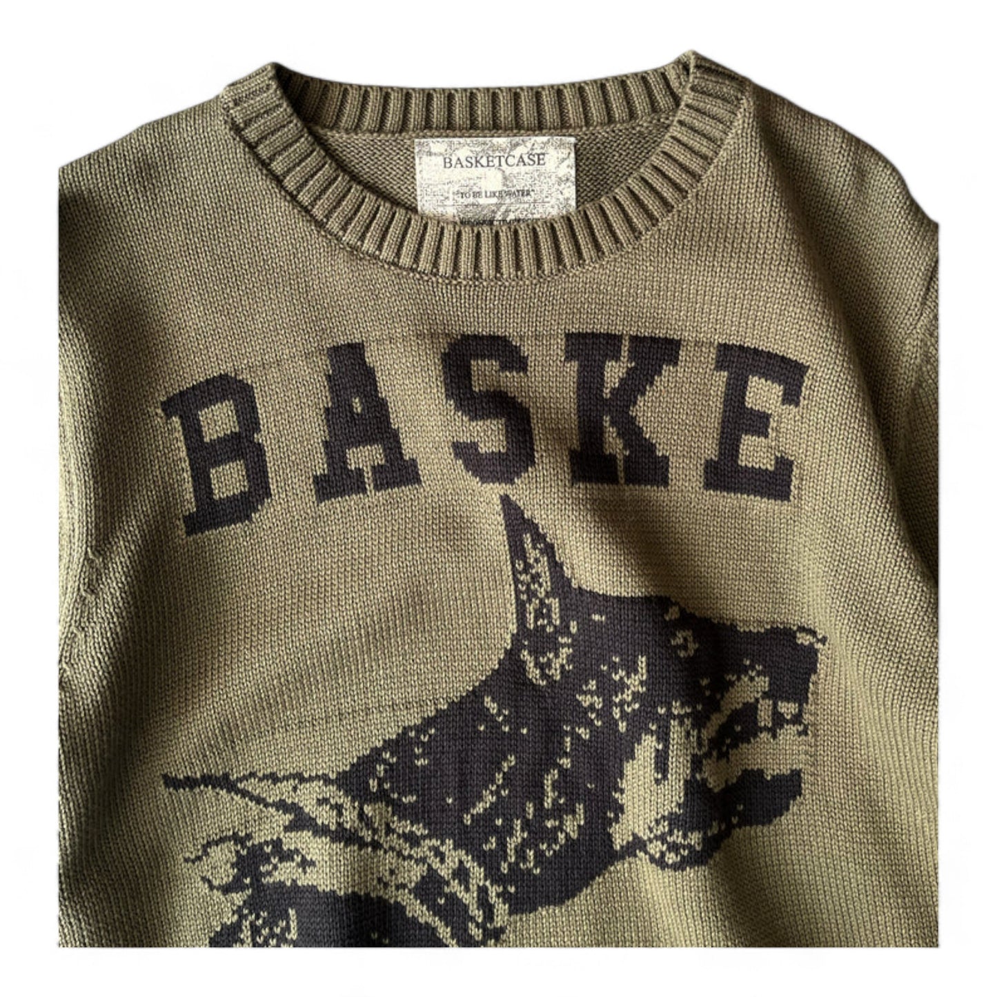 BASKETCASE GALLERY RAW COLLEGE KNIT SWEATER