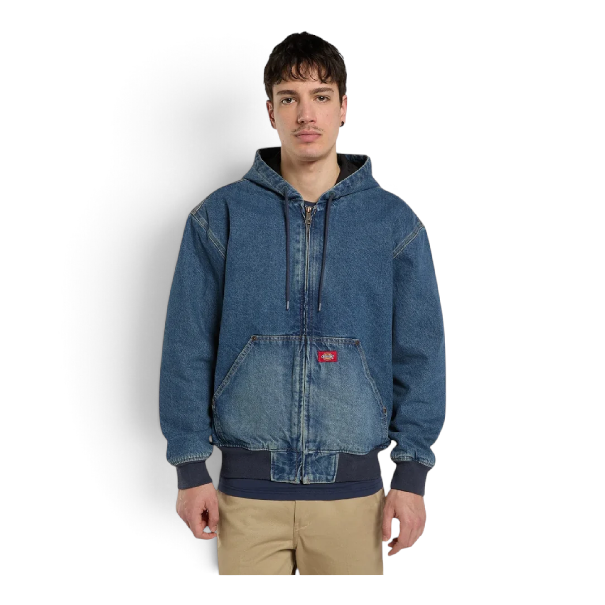 Dickies Hilham Lined Denim Hooded Bomber Jacket