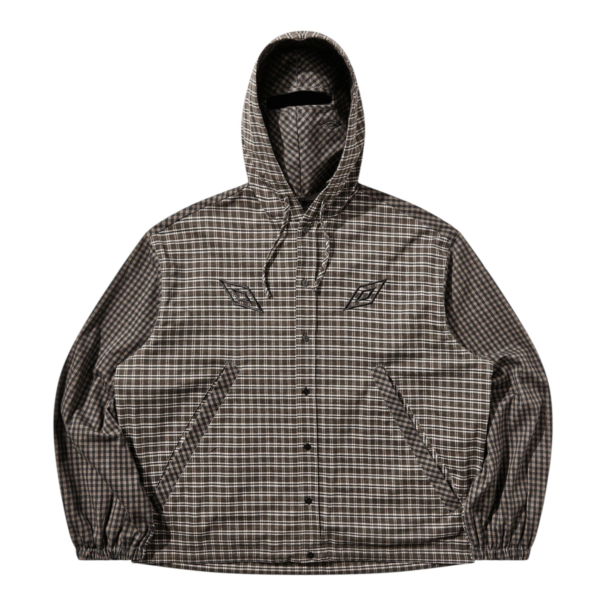 Umbro Double Plaid Overshirt Dark Brown