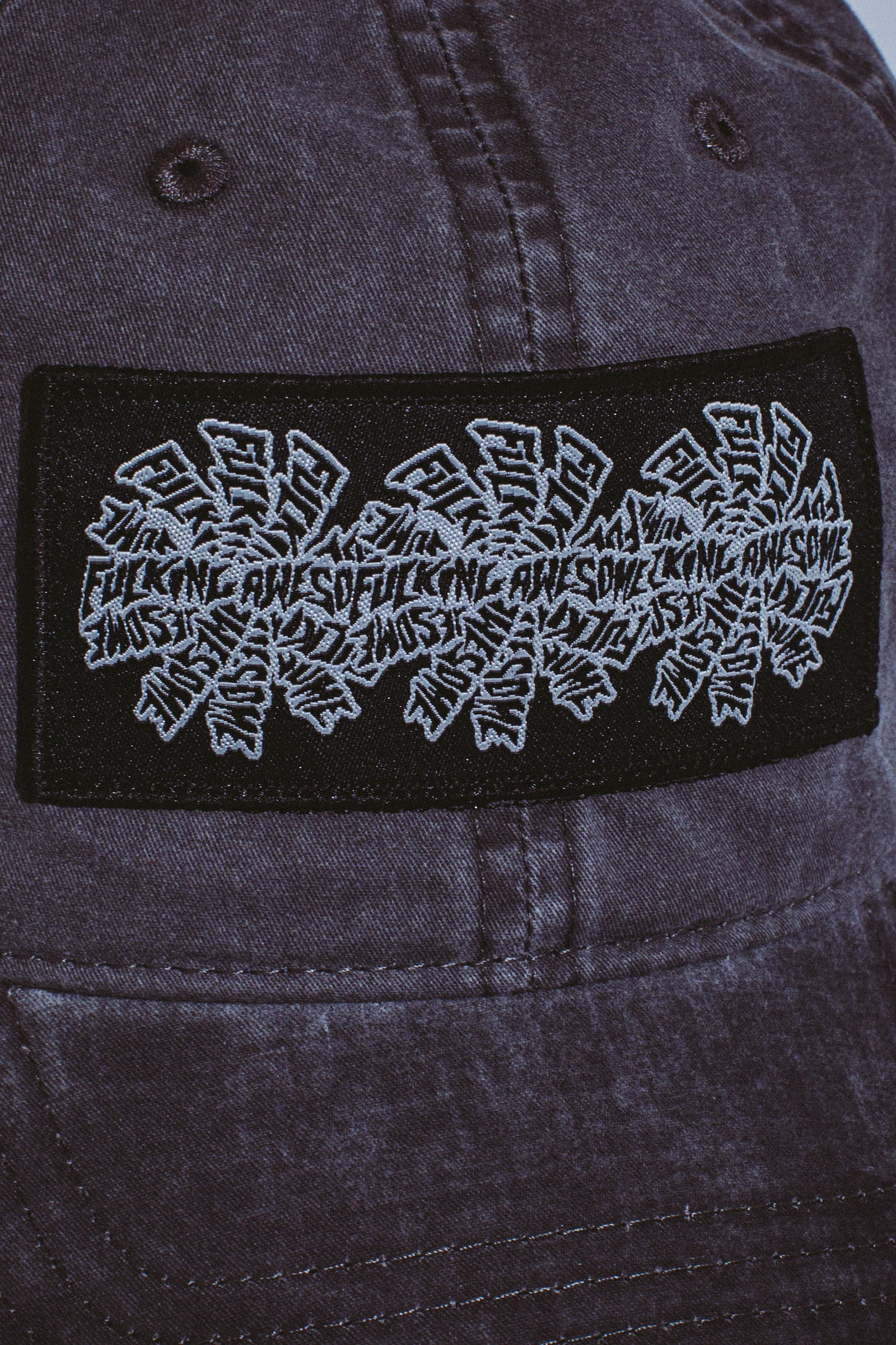 Fucking Awesome Three Spiral Edge Stitch Six Panel Hat