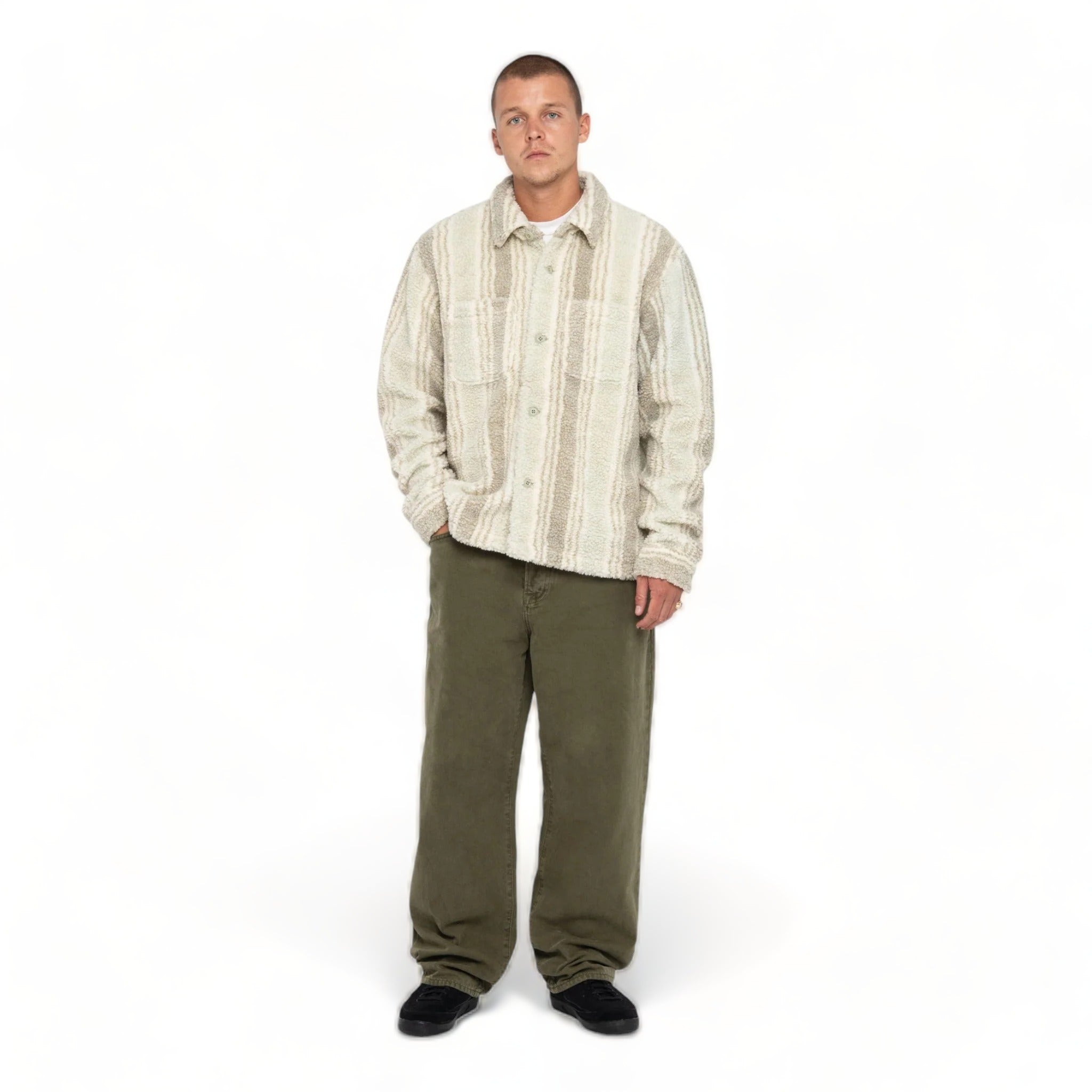 Stussy Striped Sherpa Shirt