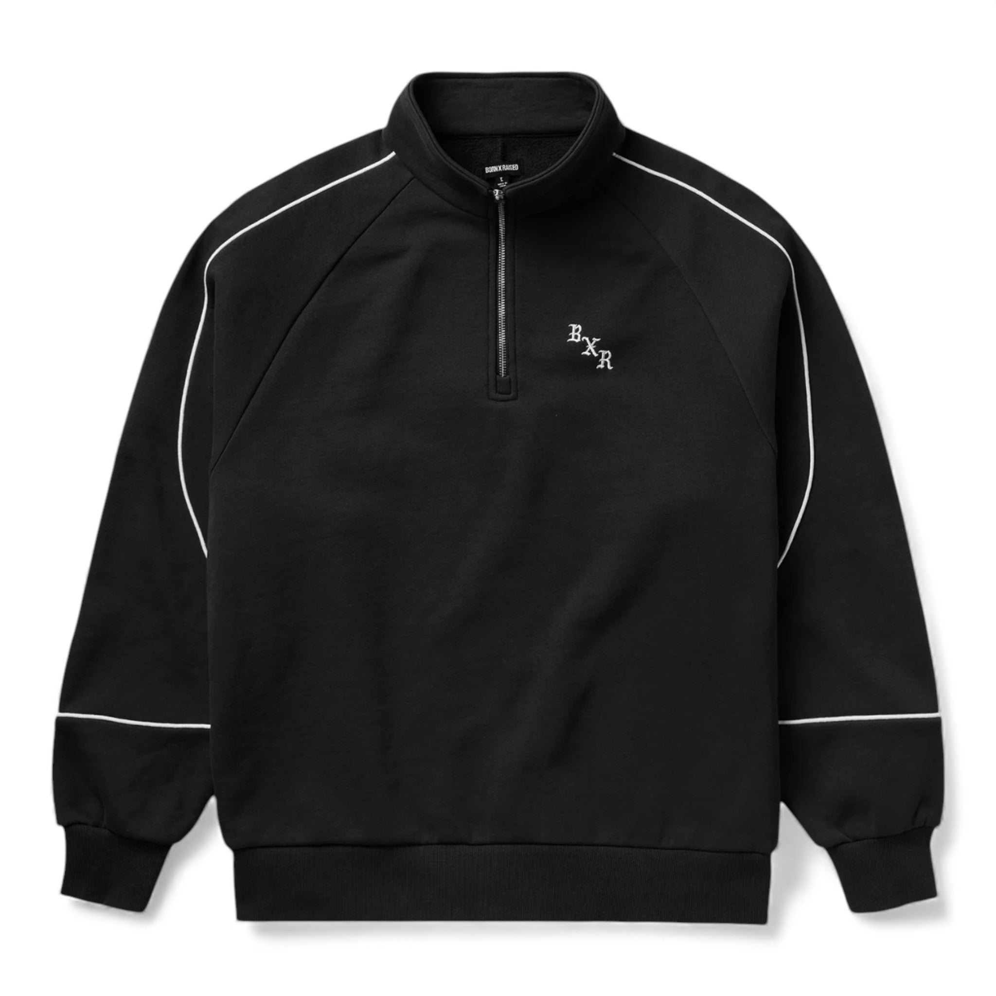 Born X Raised Bxr Piped Quarter Zip Sweater