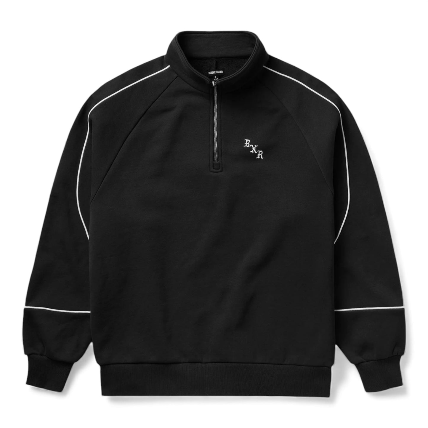 BORN X RAISED BXR PIPED QUARTER ZIP SWEATER
