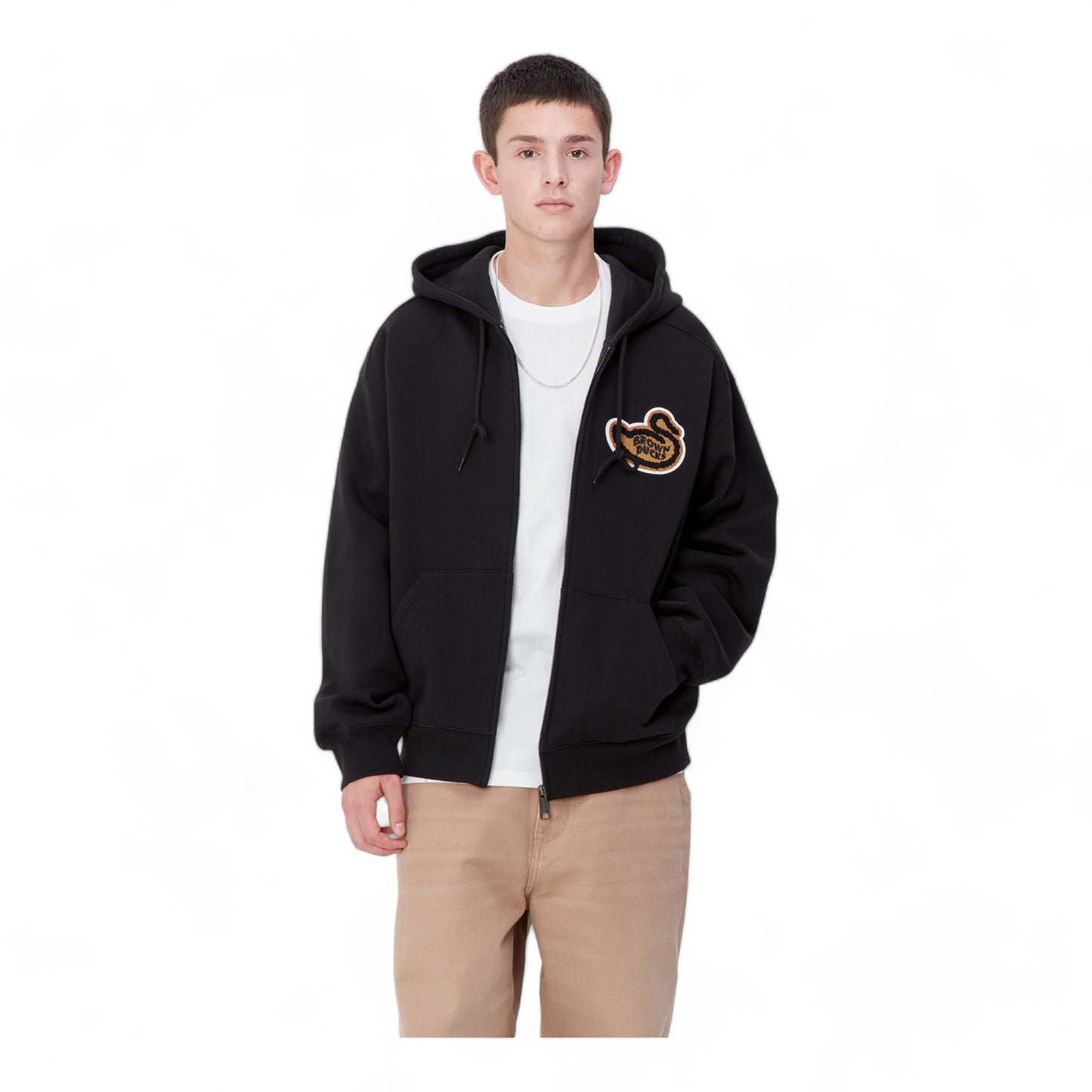 CARHARTT WIP HOODED BROWN DUCKS JACKET