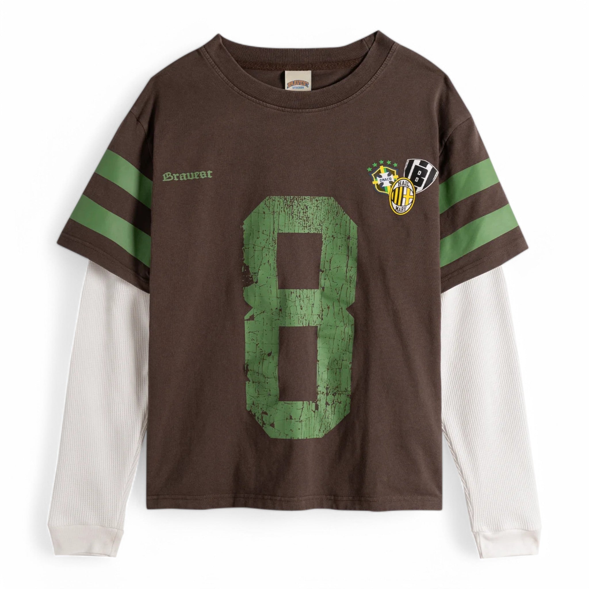 Bravest Studios Brown Number 8 Thermal Tee