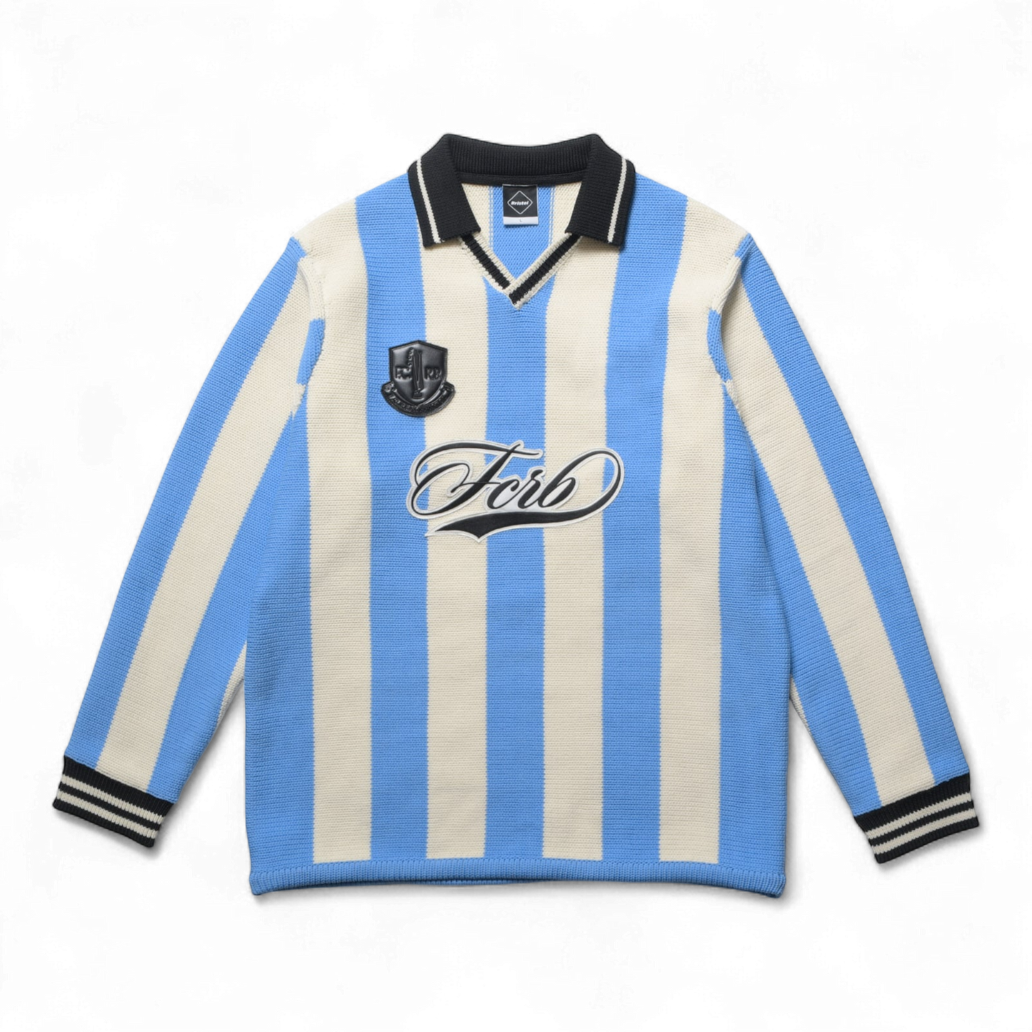 F.C REAL BRISTOL STRIPE KNIT SHIRT