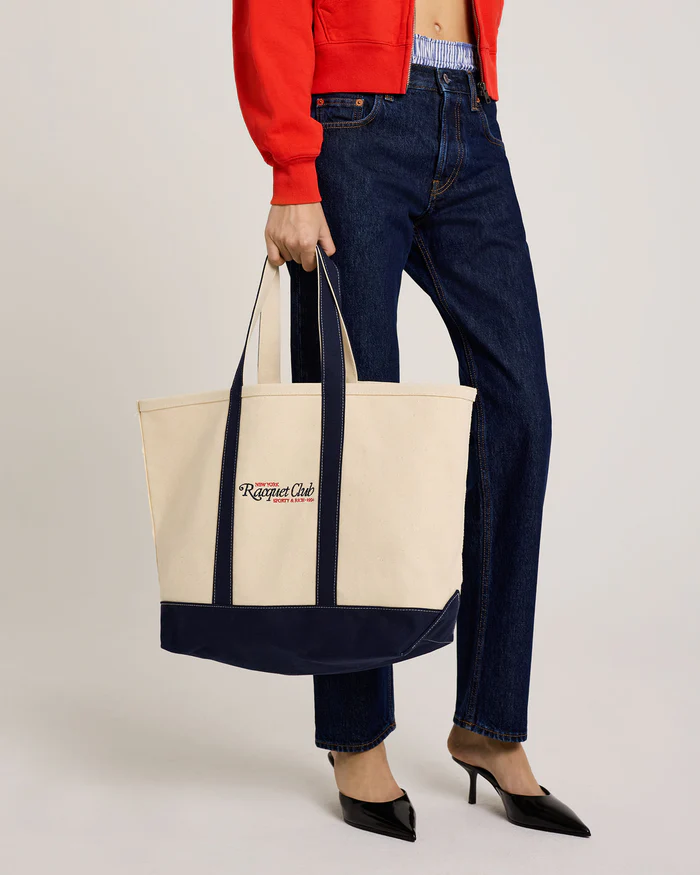 Sporty & Rich 94 Racquet Club Two Tone Tote Bag