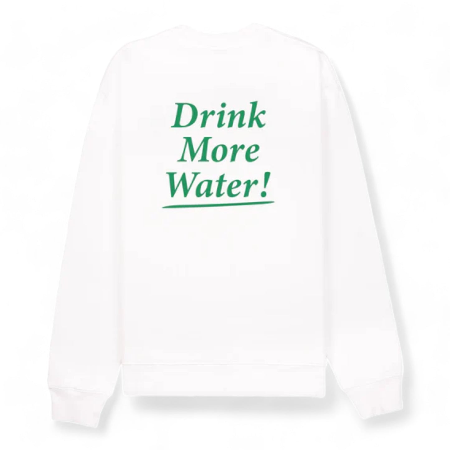 SPORTY & RICH DRINK MORE WATER CREWNECK