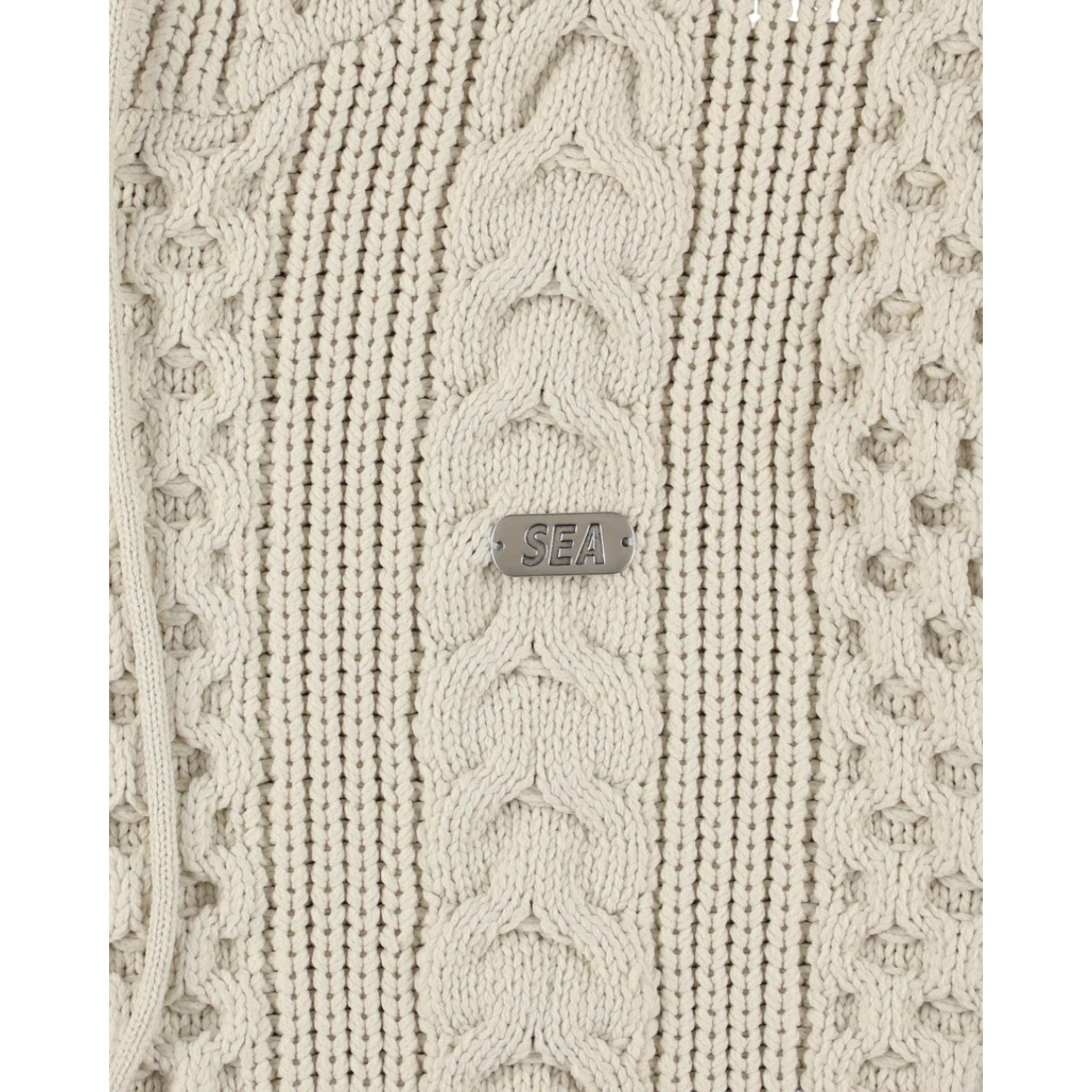 Wind And Sea Cable Knit Hooded Sweater