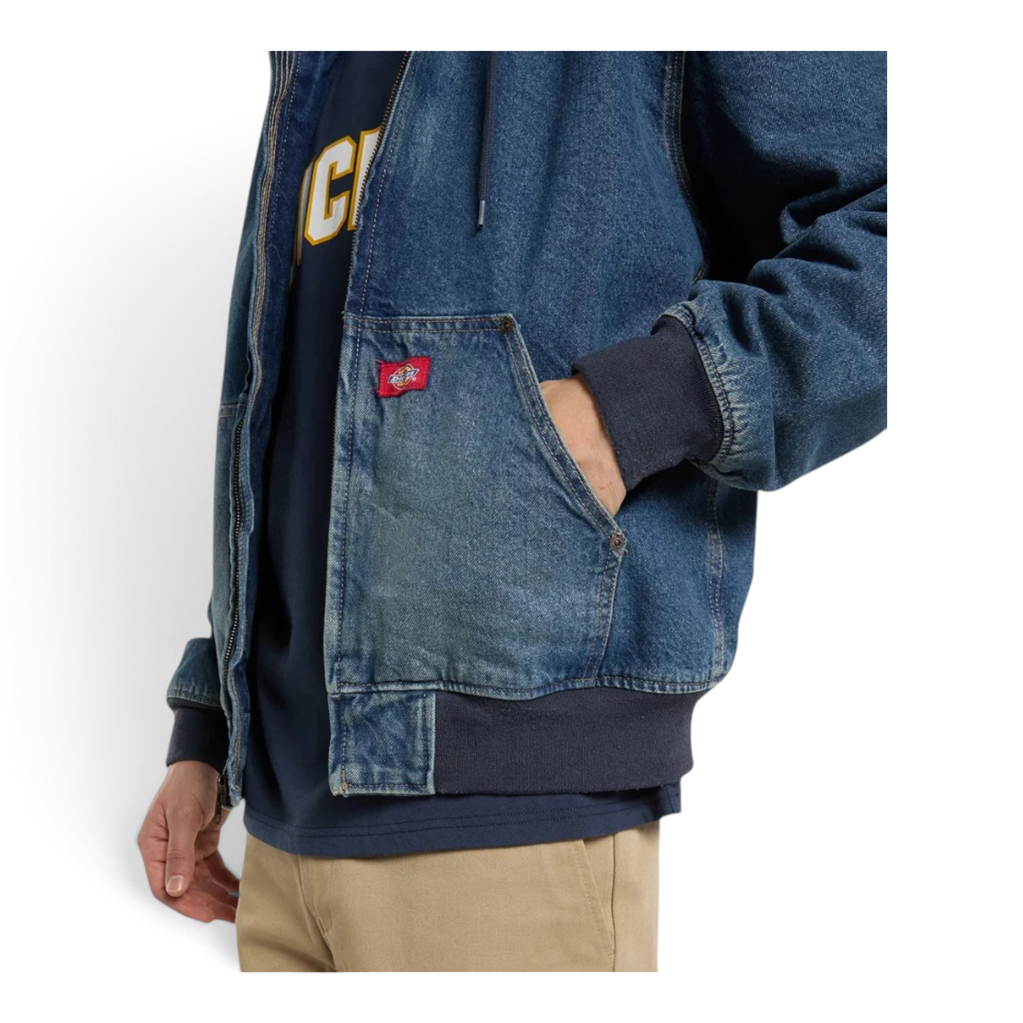 Dickies Hilham Lined Denim Hooded Bomber Jacket