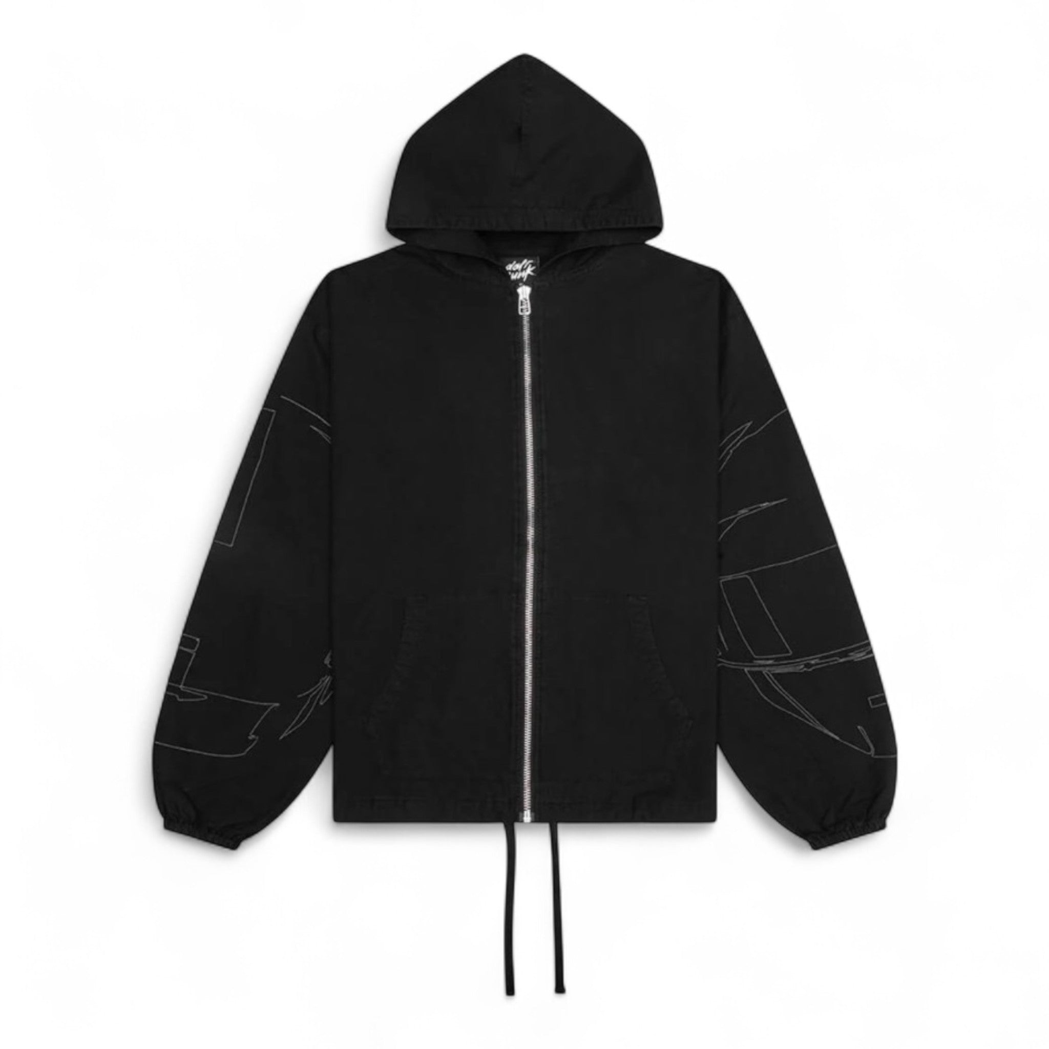 Pleasures X Daft Punk Digital Zip Poncho Hoodie Black