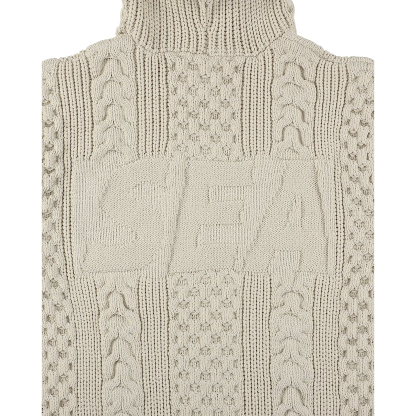 WIND AND SEA CABLE KNIT HOODED SWEATER