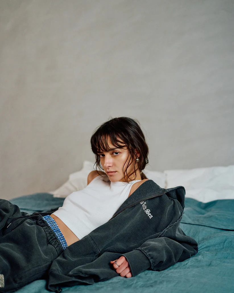 WIND AND SEA DAMAGE PIGMENT ZIP UP SWEATSHIRT