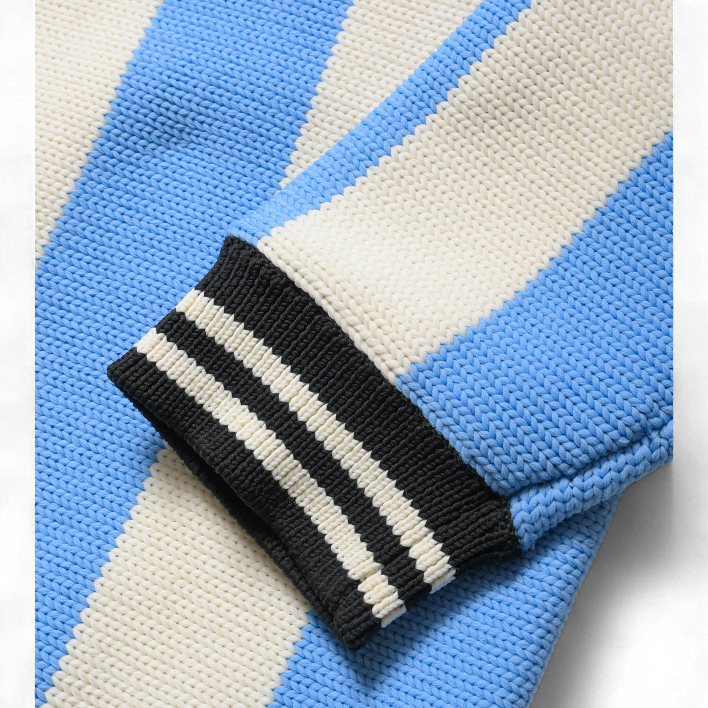 F.C REAL BRISTOL STRIPE KNIT SHIRT