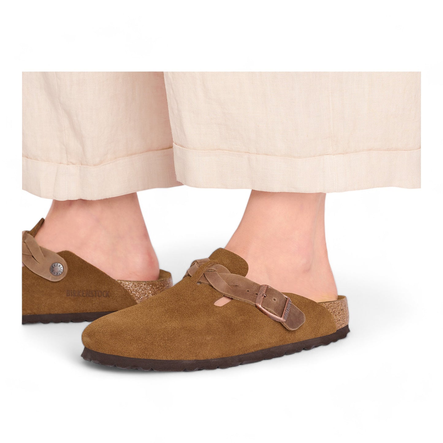 BIRKENSTOCK BOSTON BRAIDED MINK