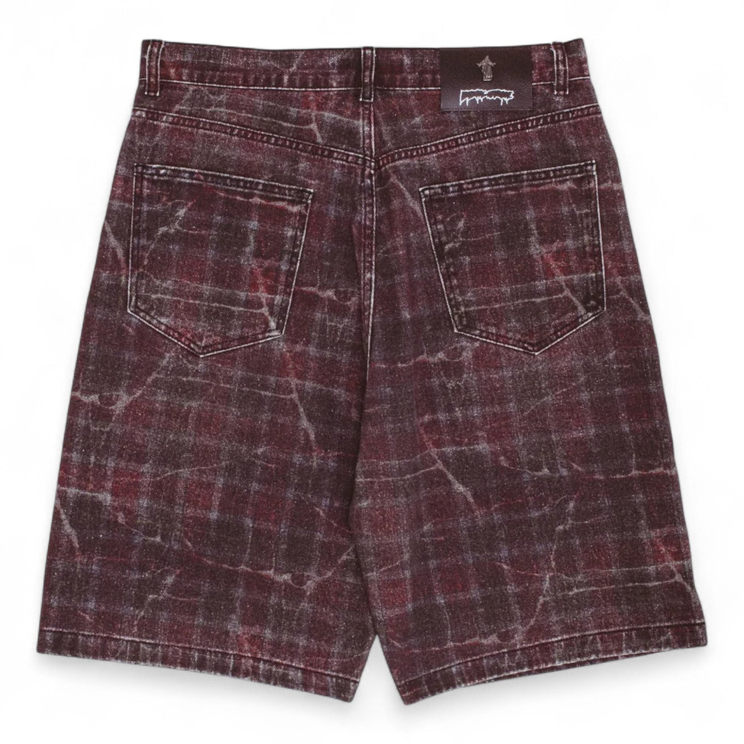 FUCKING AWESOME MILLER PLAID DENIM SHORT