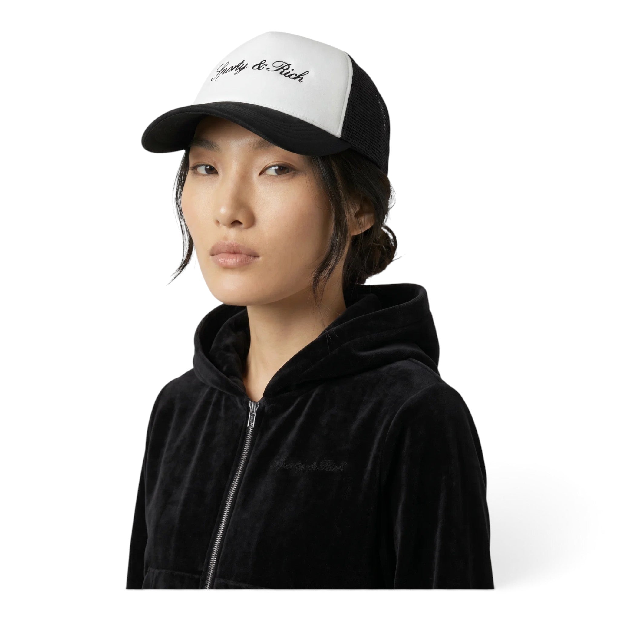 Sporty & Rich Signature Logo Trucker Hat