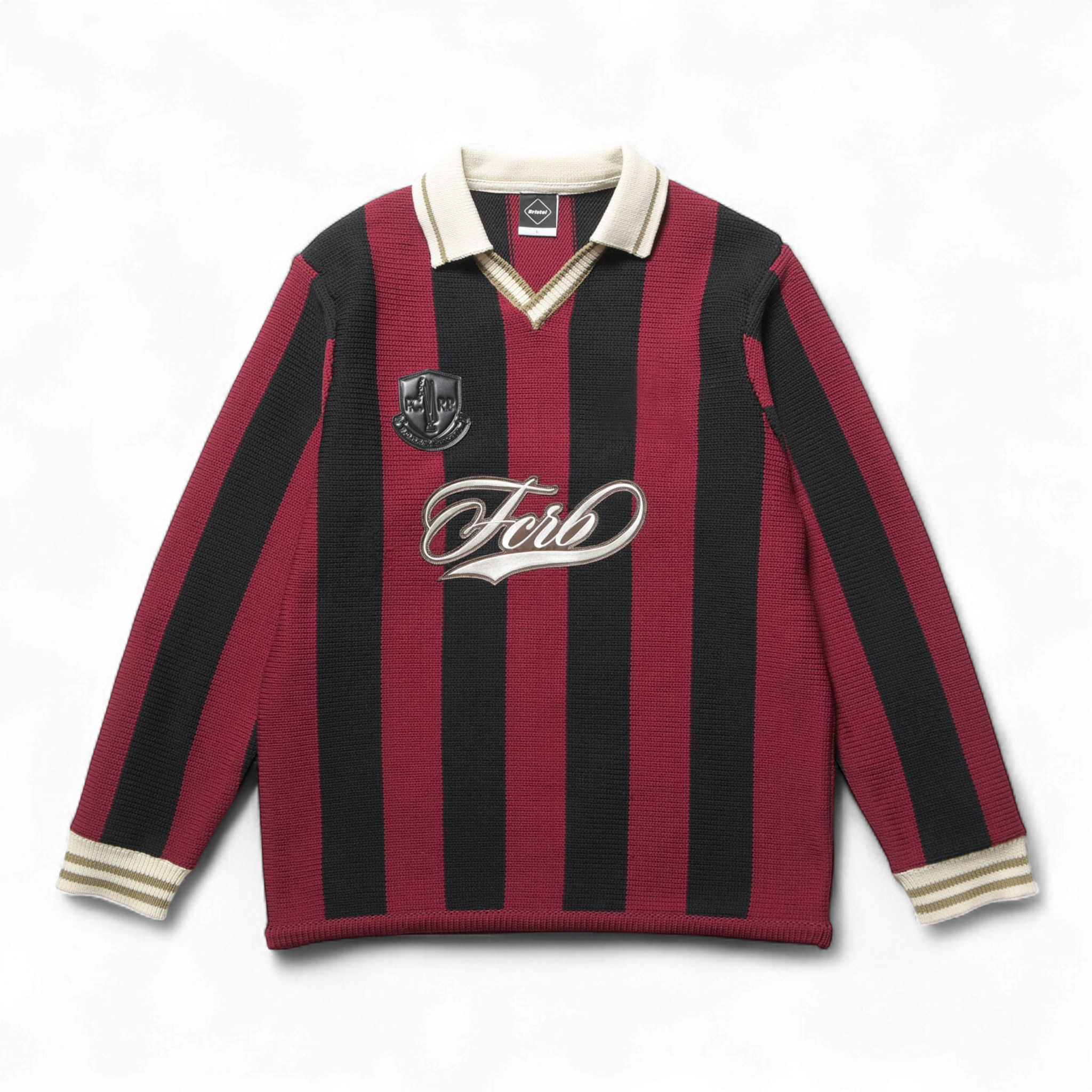 F.c Real Bristol Stripe Knit Shirt