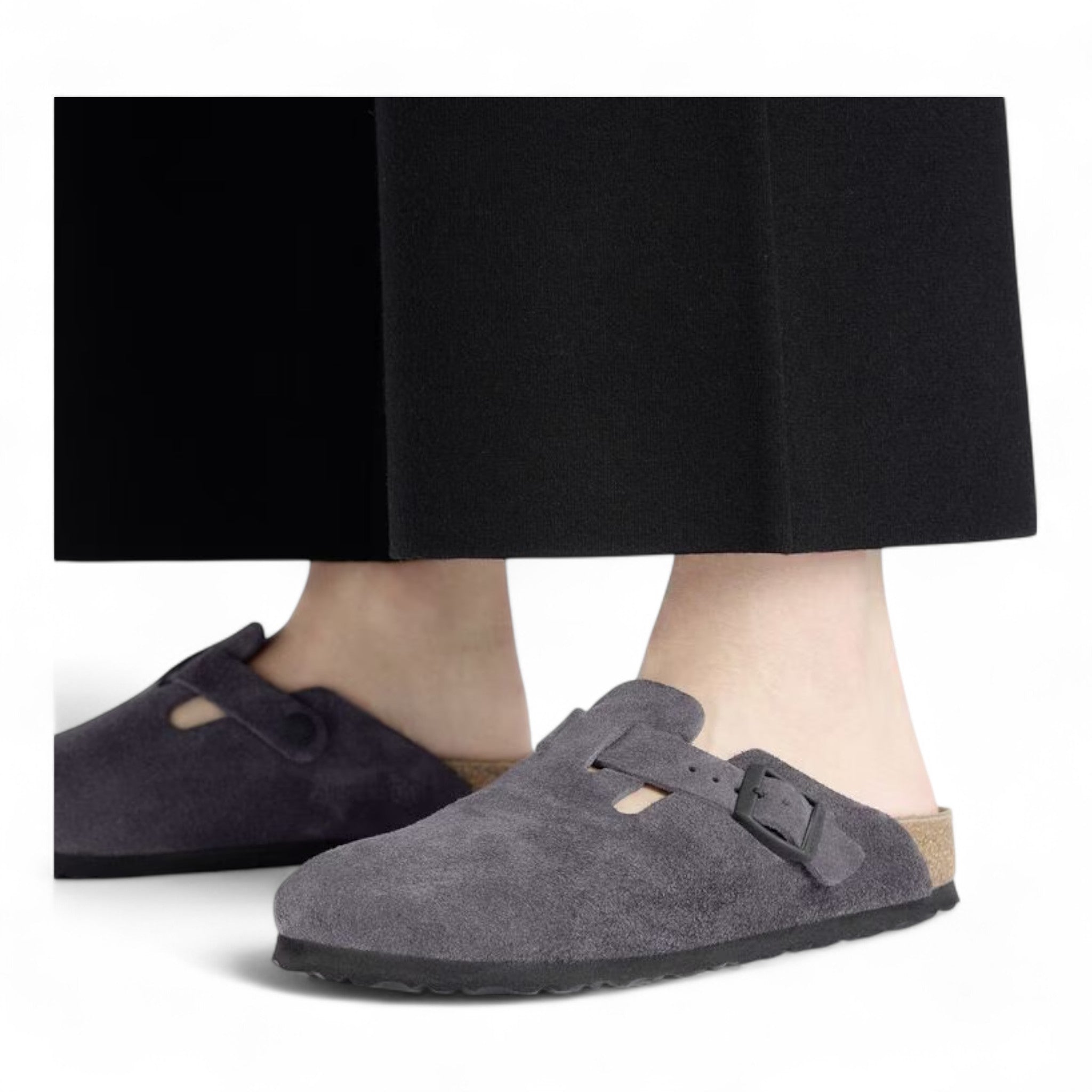 Birkenstock Boston Bs Velvet Grey