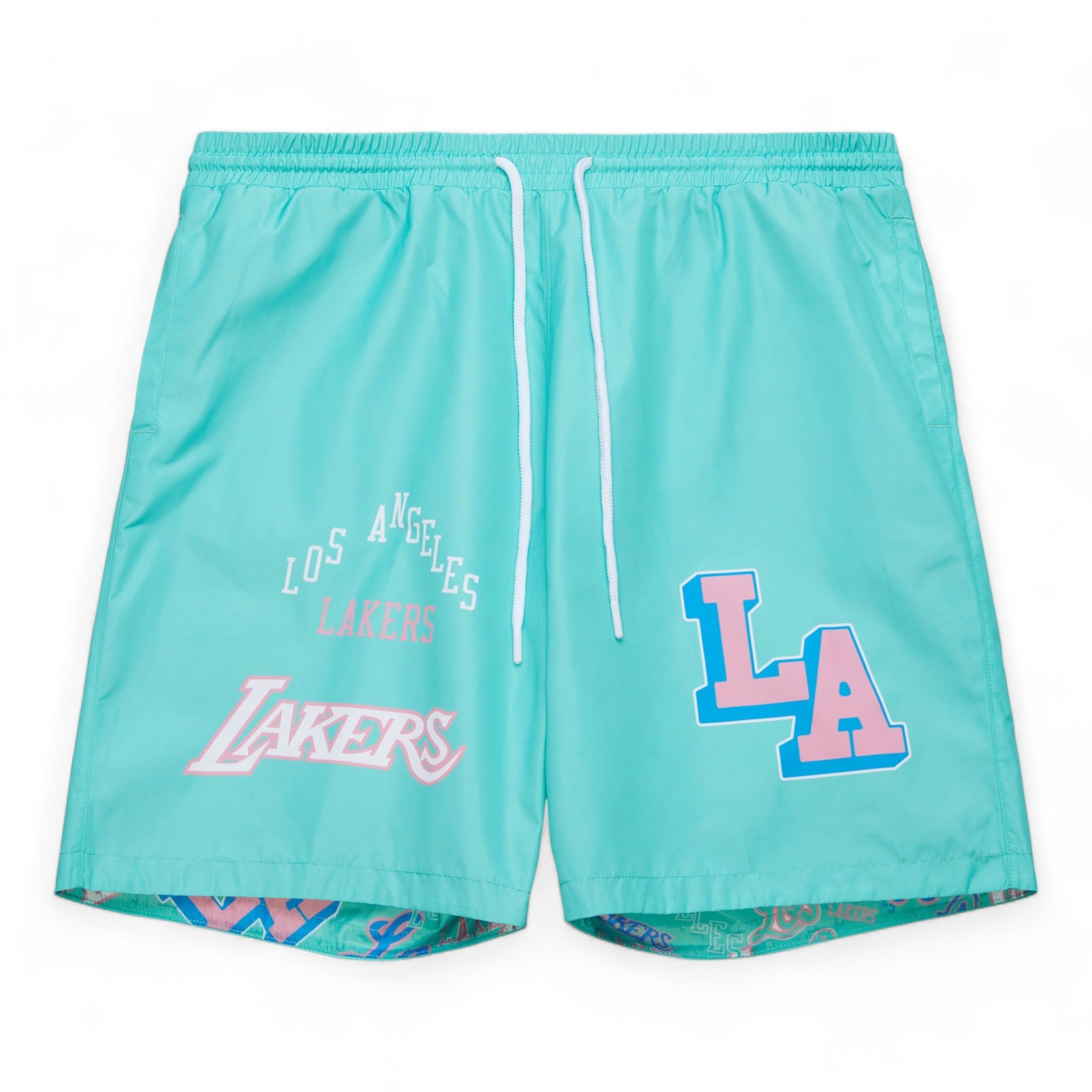 MITCHELL NESS STATESIDE PASTEL REVERSIBLE SHORTS LAKERS