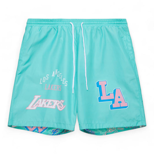 MITCHELL & NESS STATESIDE PASTEL REVERSIBLE SHORTS LAKERS