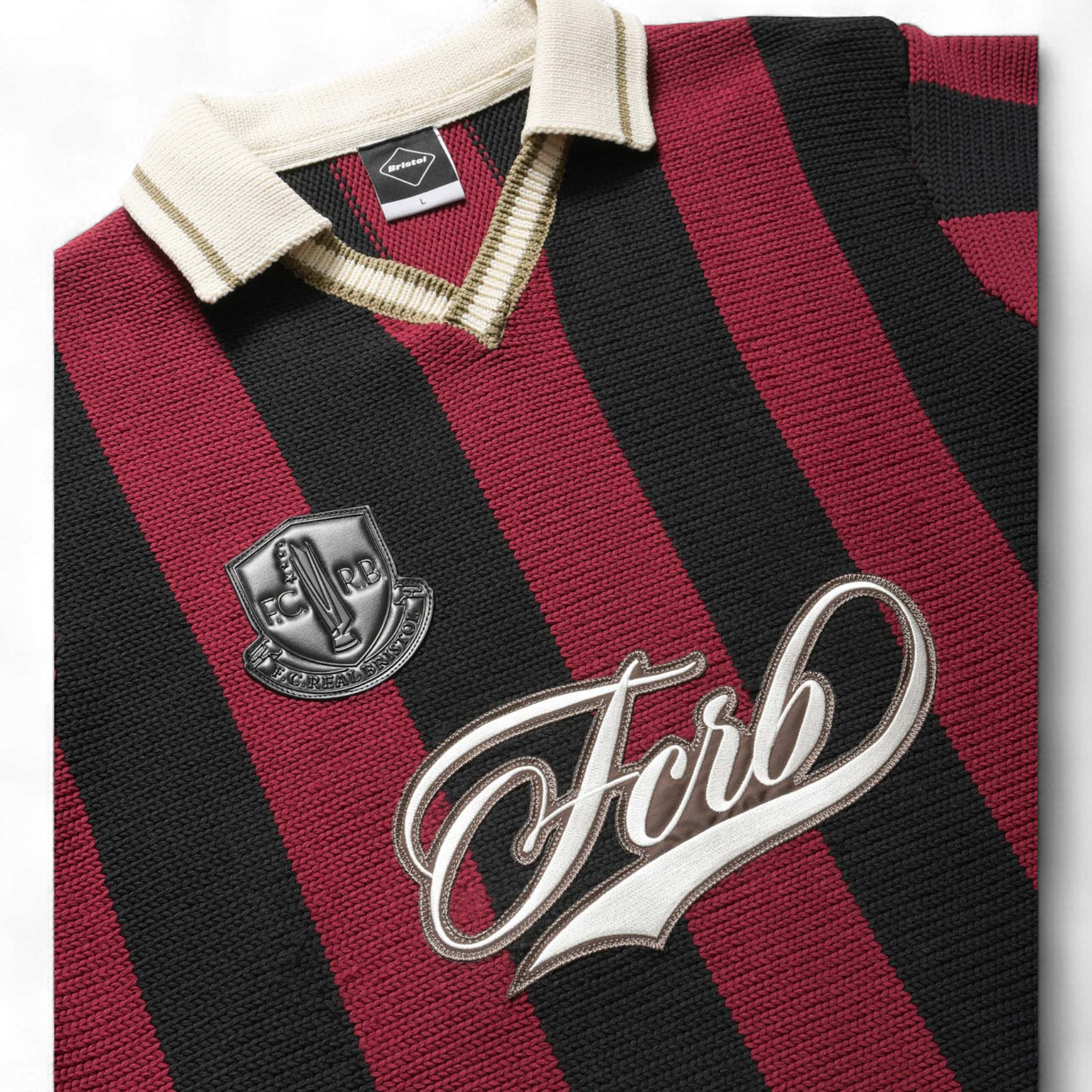 F.c Real Bristol Stripe Knit Shirt