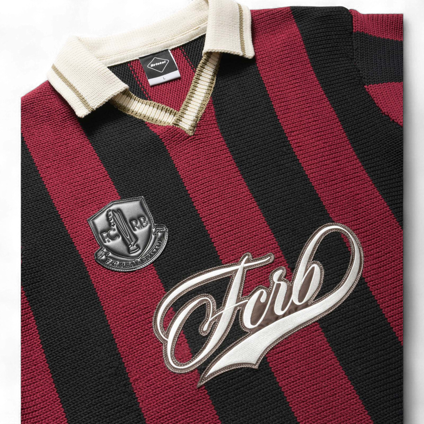 F.C REAL BRISTOL STRIPE KNIT SHIRT