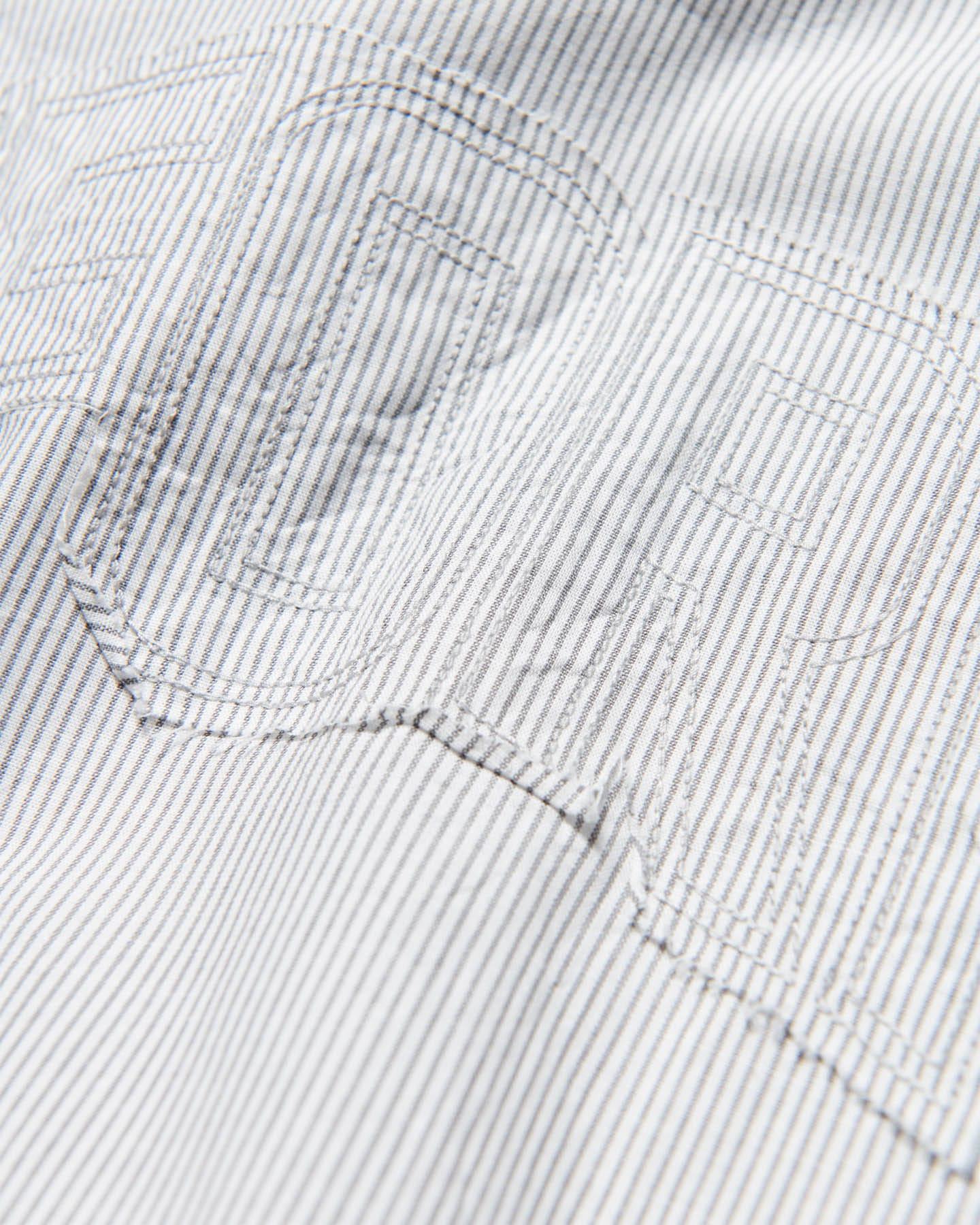Uniform Experiment Cut-out Logo Stripe Shirt Light Grey