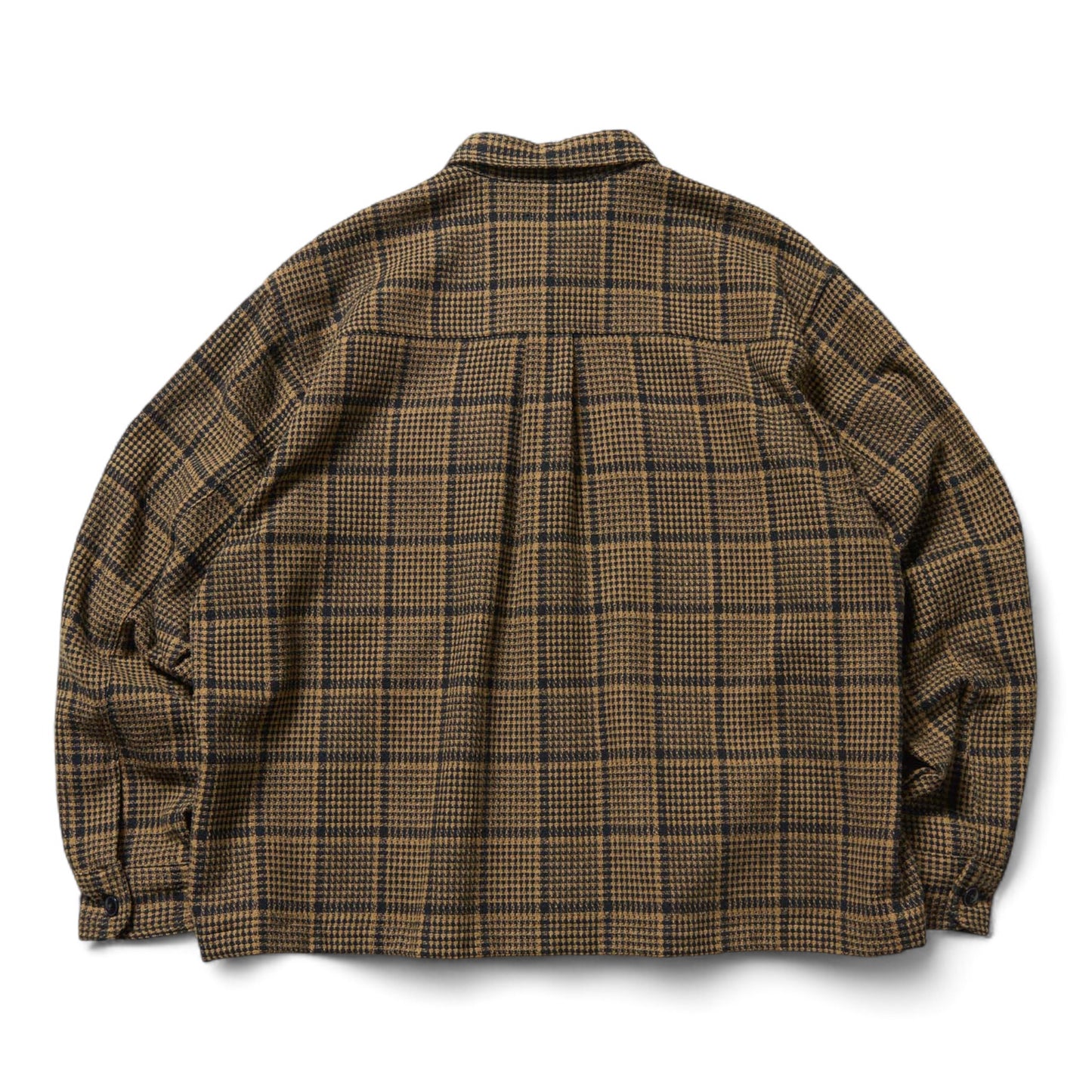 SOPHNET. TWEED COTTON CHECK CPO SHIRT