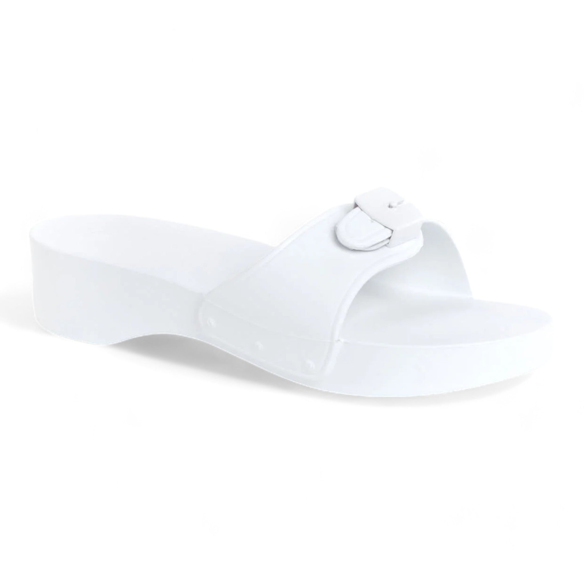 Scholl Mules Off White Pescura Heel Aqua