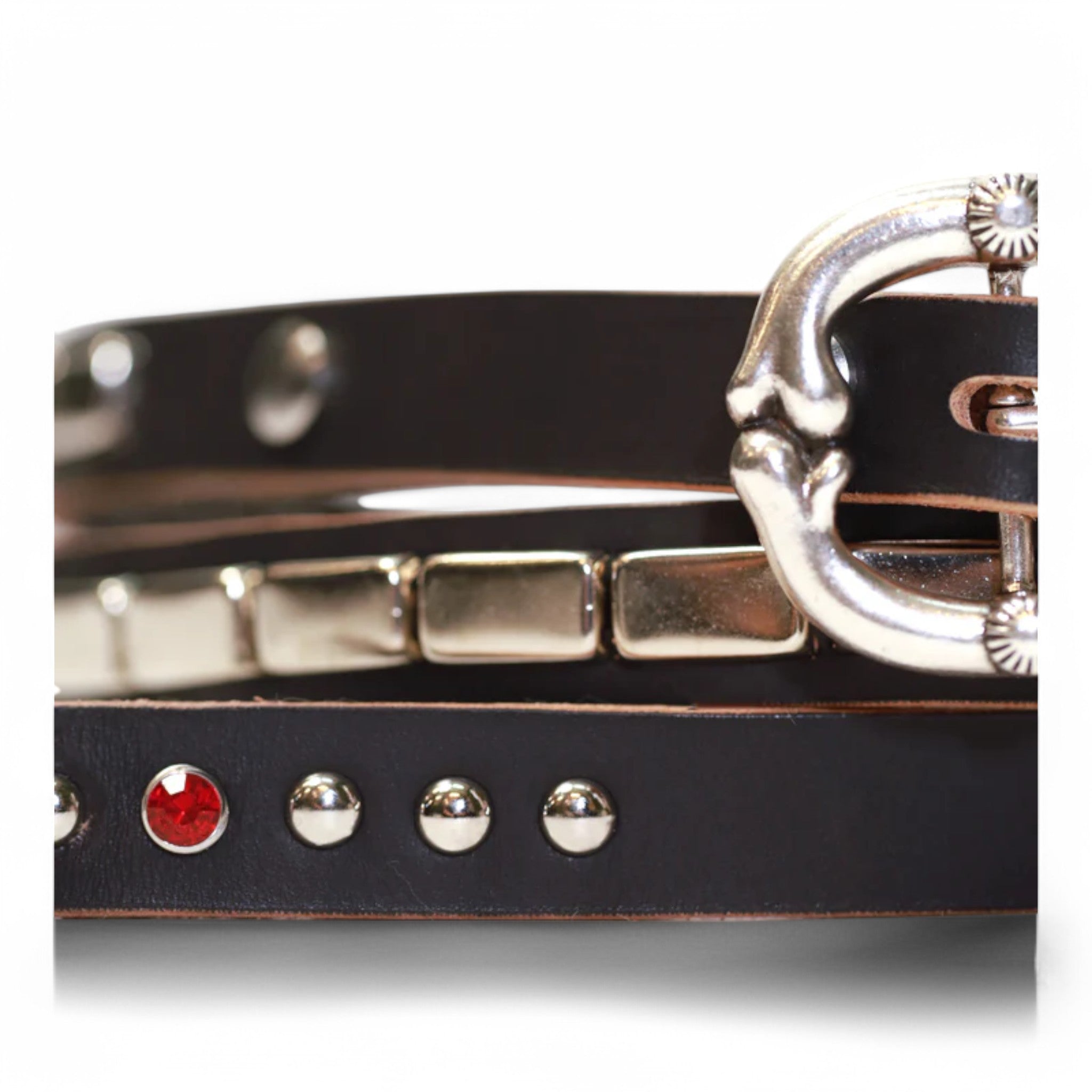 Sabotage Surplus Skinny Belt 1.6 Flat Studs