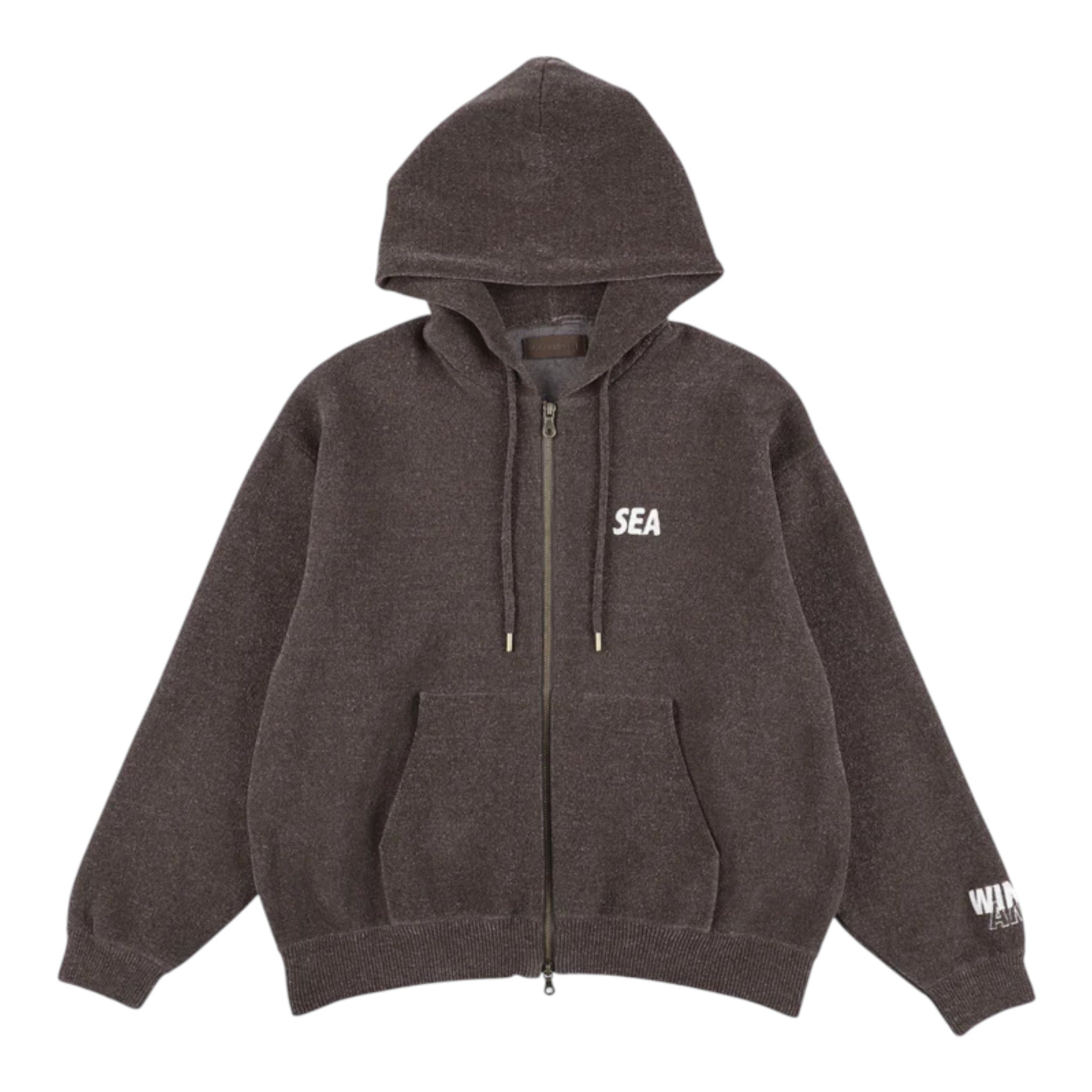 Wind And Sea Mole Knit Zip Up Hooded Sweatshirt