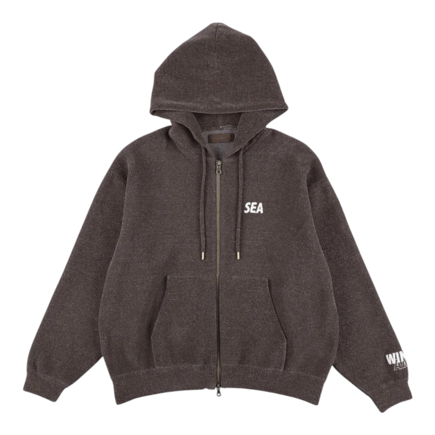 WIND AND SEA MOLE KNIT ZIP UP HOODED SWEATSHIRT
