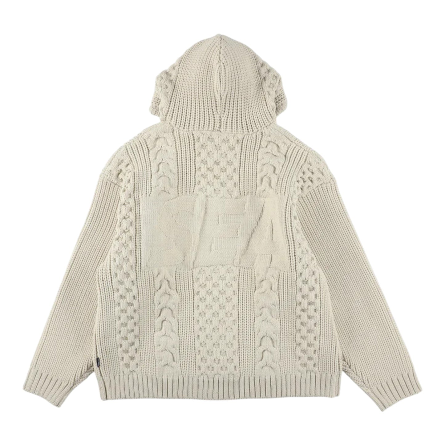 WIND AND SEA CABLE KNIT HOODED SWEATER