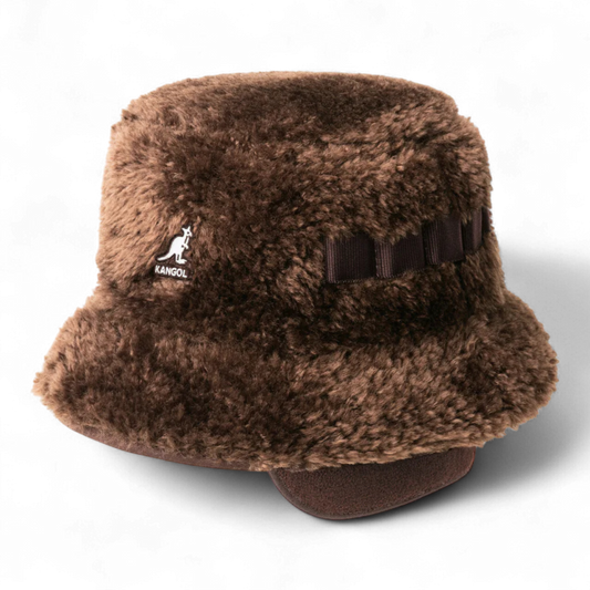 KANGOL FAUX SHEARLING UTILITY BUCKET
