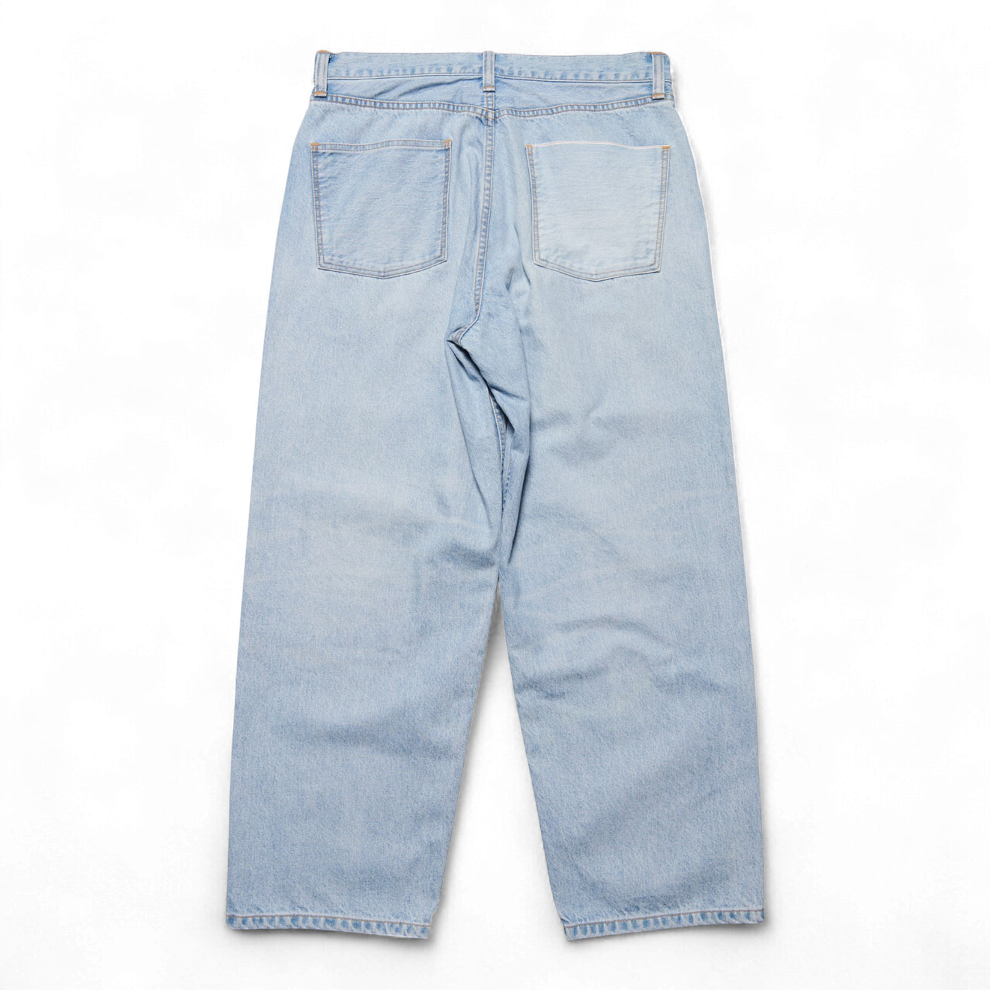 UNIFORM EXPERIMENT WASHED DENIM BOLD-FIT JEANS