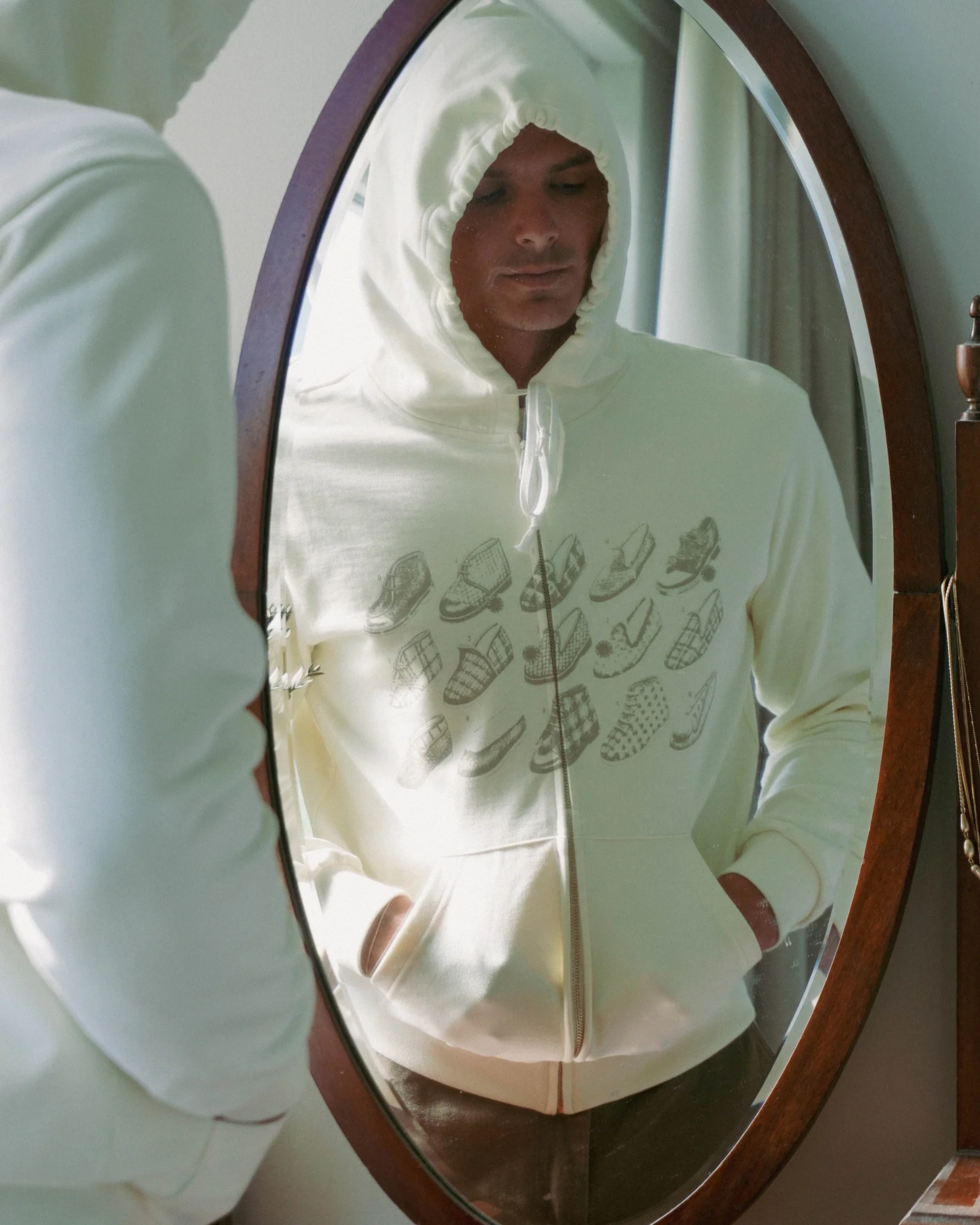 THE LOOSE COMPANY SLIPPER ZIP-UP HOODIE CREAM