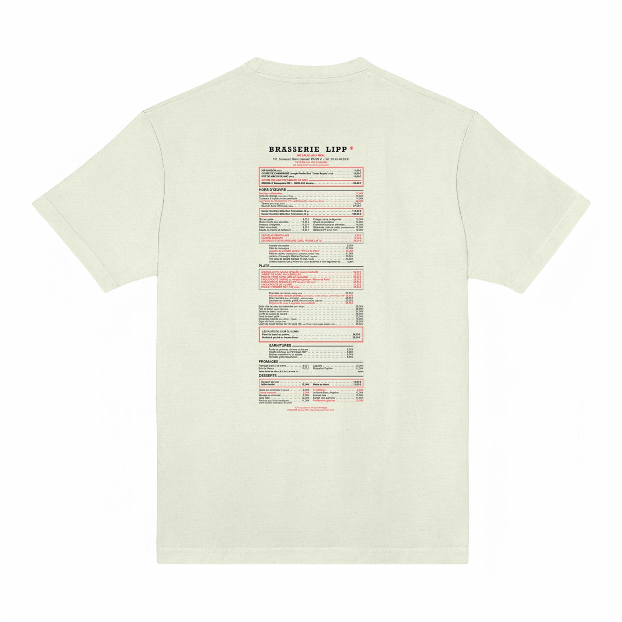 Giftshop Lipp The Menu T-shirt