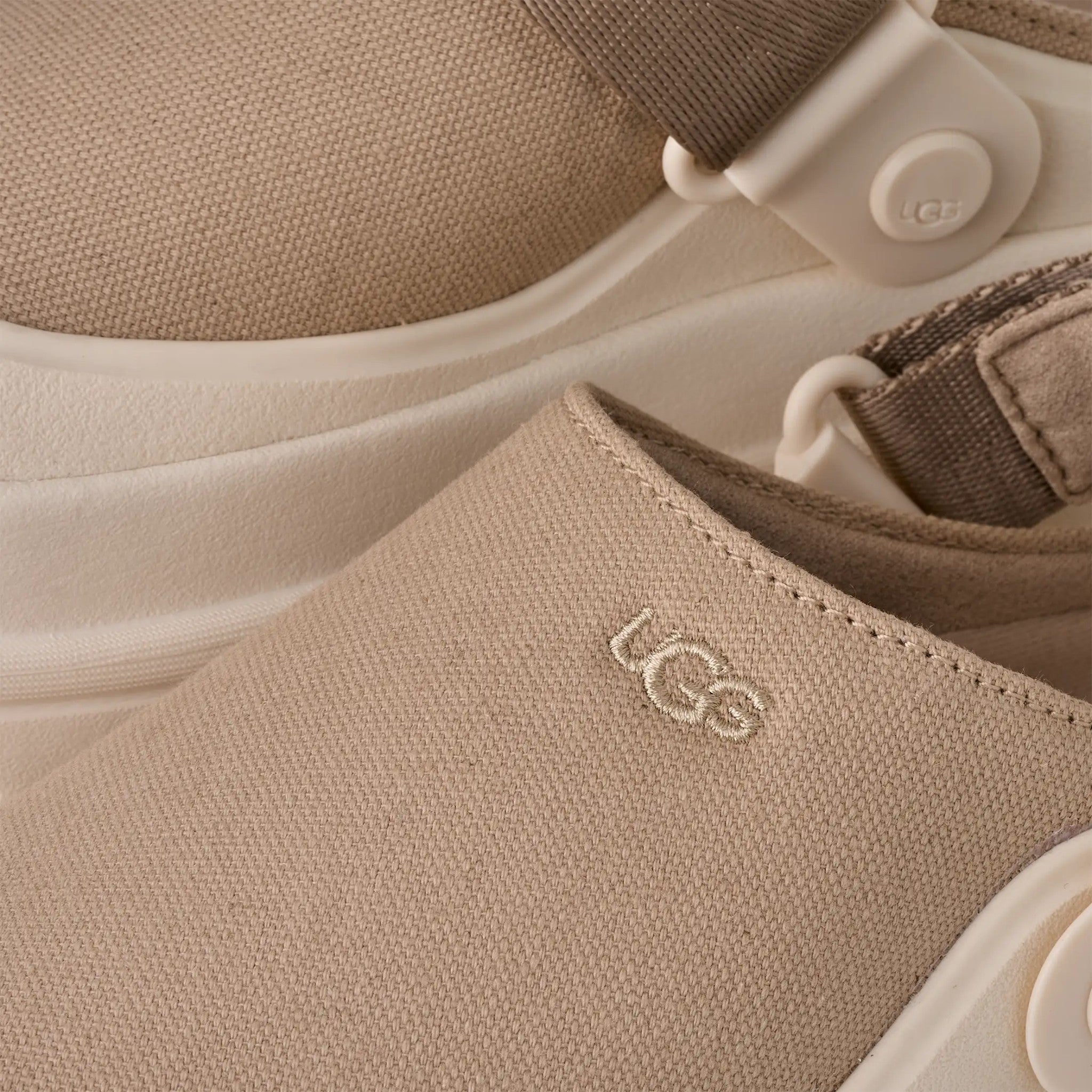 Womens Ugg Goldenglow Canvas Clog Mustard Seed