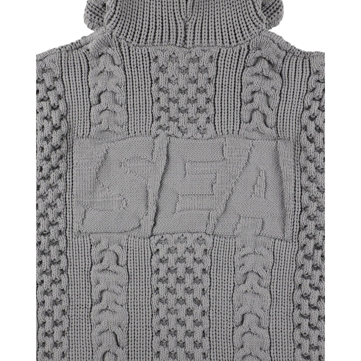 WIND AND SEA CABLE KNIT HOODED SWEATER