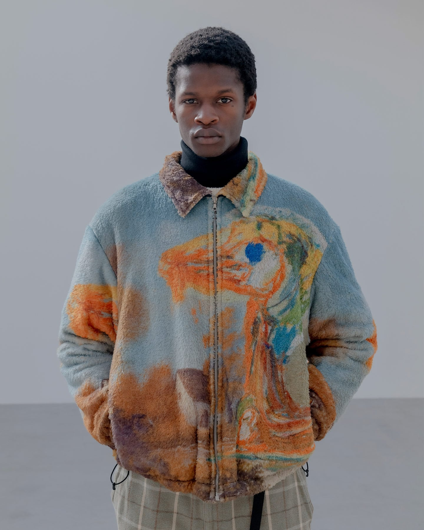 UNIFORM EXPERIMENT ASGER JORN: PAINTING FLEECE BLOUSON