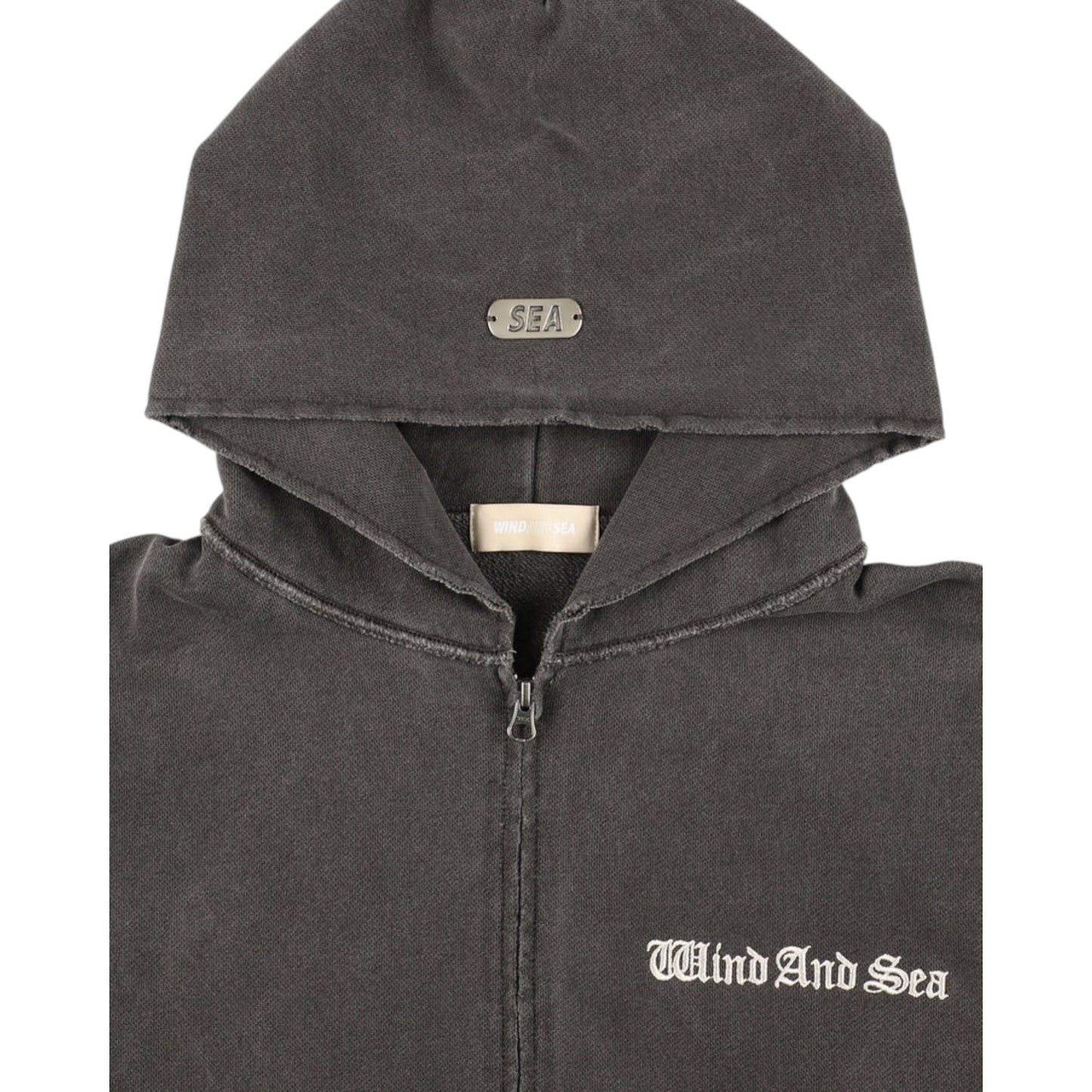 WIND AND SEA DAMAGE PIGMENT ZIP UP SWEATSHIRT