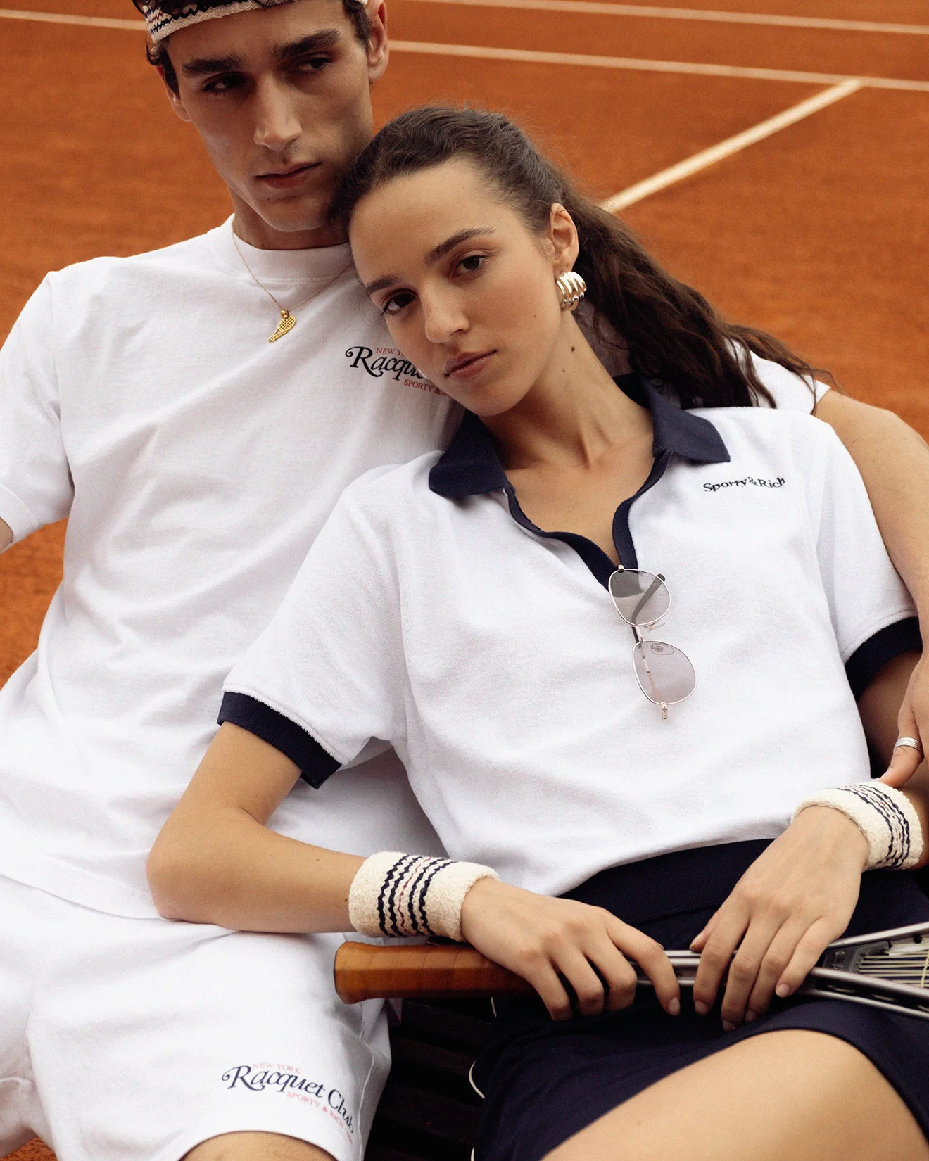 Sporty & Rich Serif Logo Terry Polo