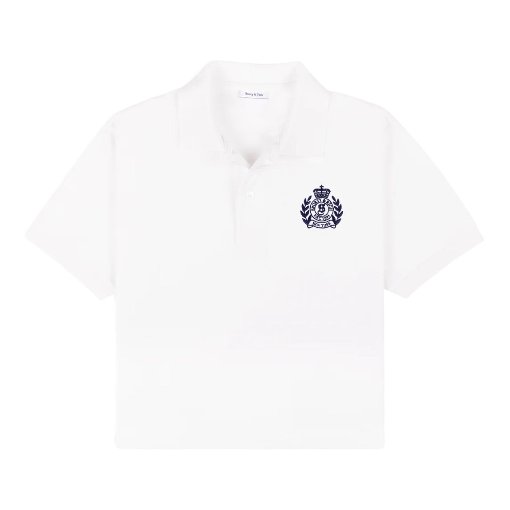 Sporty & Rich NY Crest Pique Polo